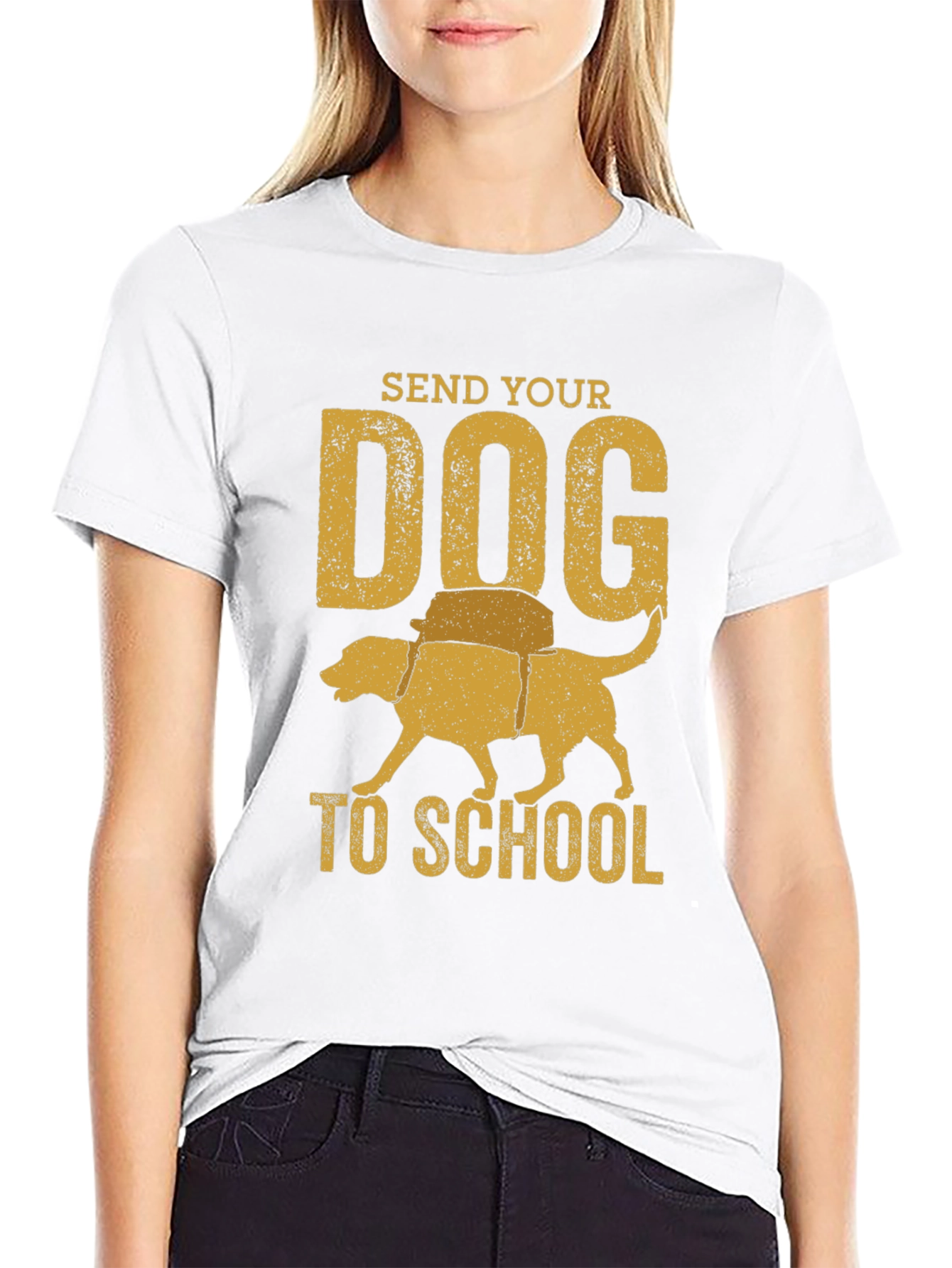 Send Your Dog To School Graphic T-Shirt