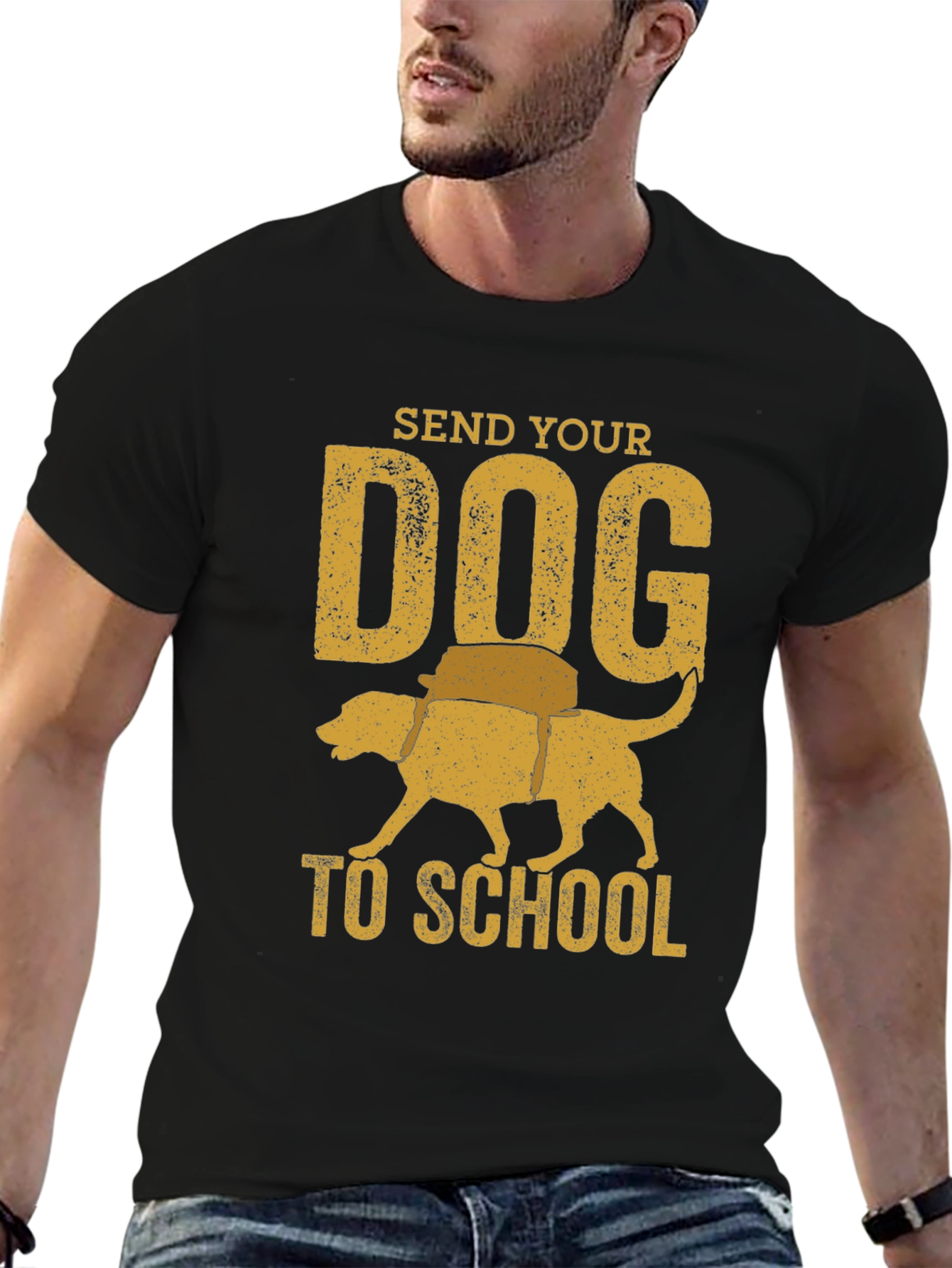 Send Your Dog To School Graphic T-Shirt