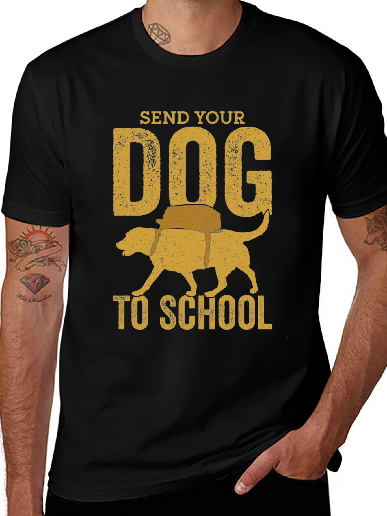 Send Your Dog To School Graphic T-Shirt