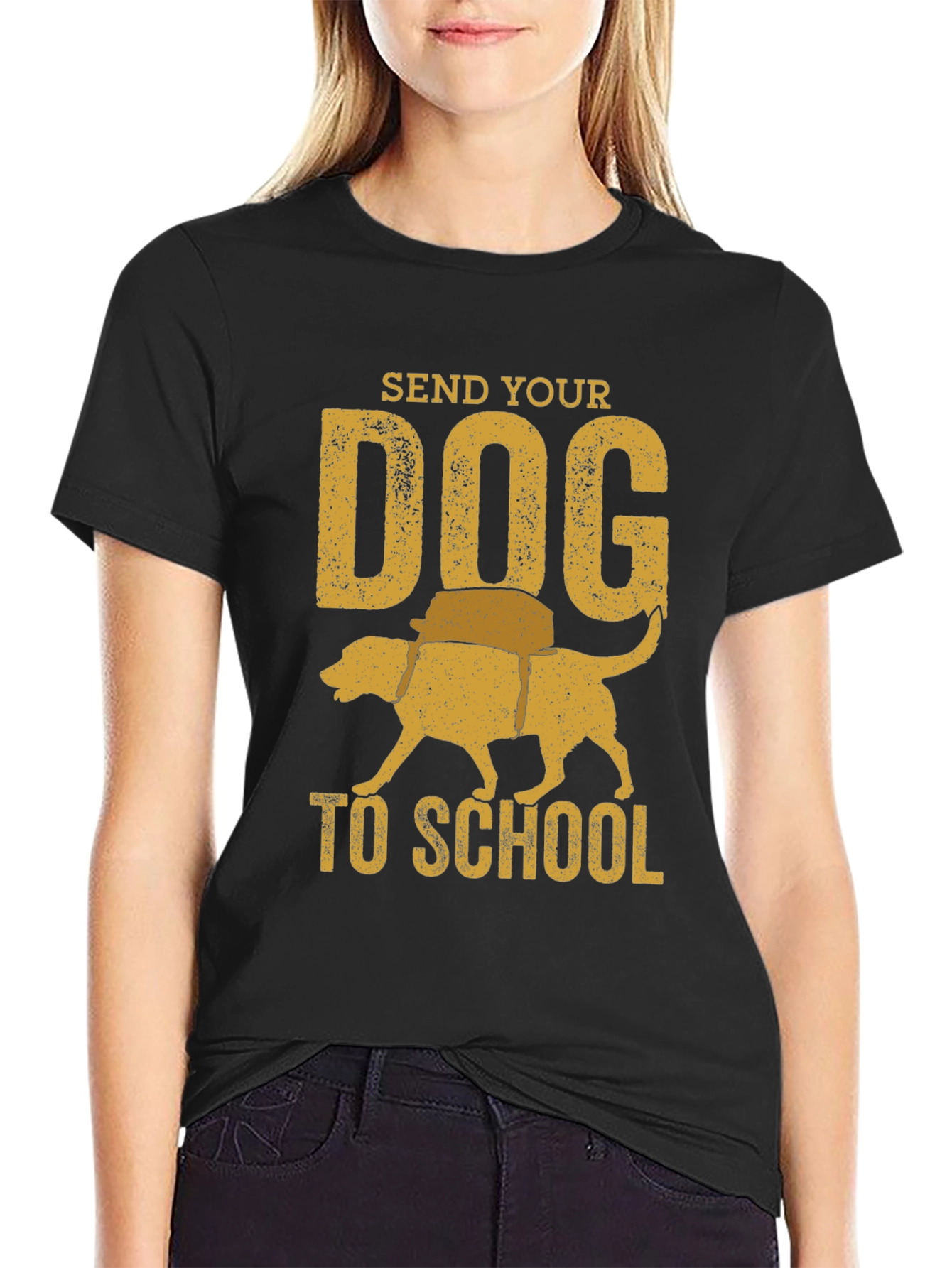 Send Your Dog To School Graphic T-Shirt