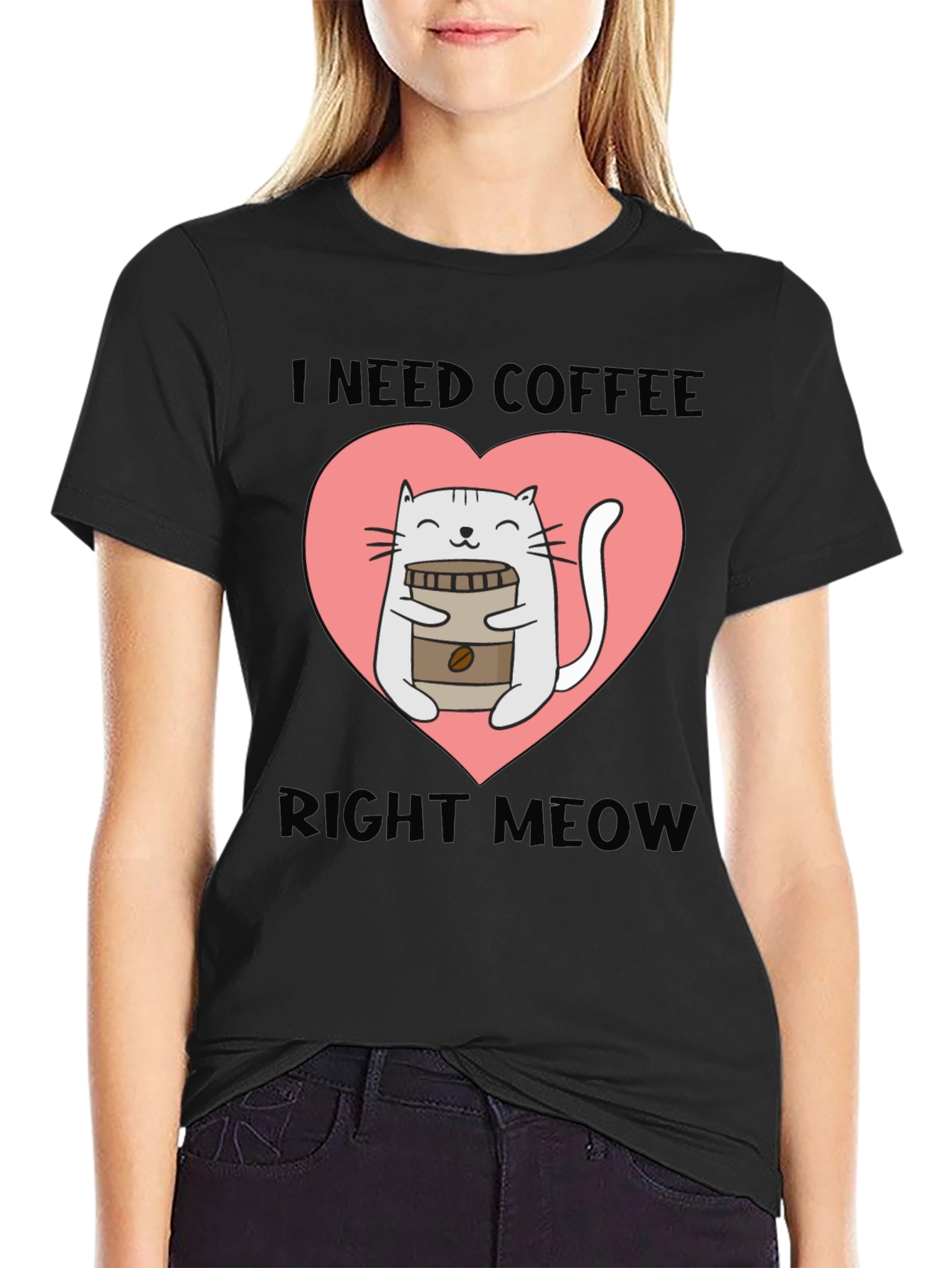 I Need Coffee Right Meow Cat Lover T-Shirt