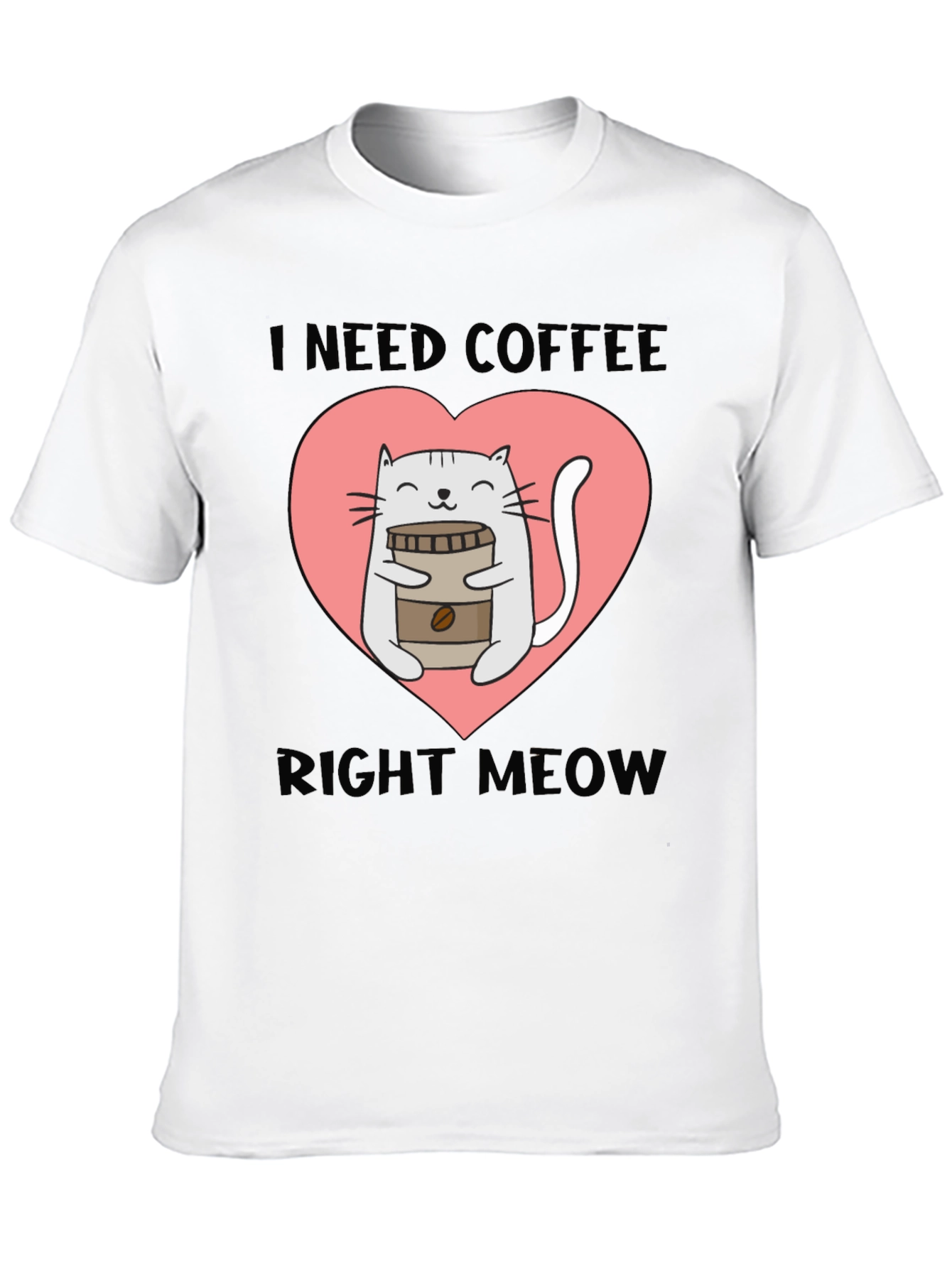 I Need Coffee Right Meow Cat Lover T-Shirt