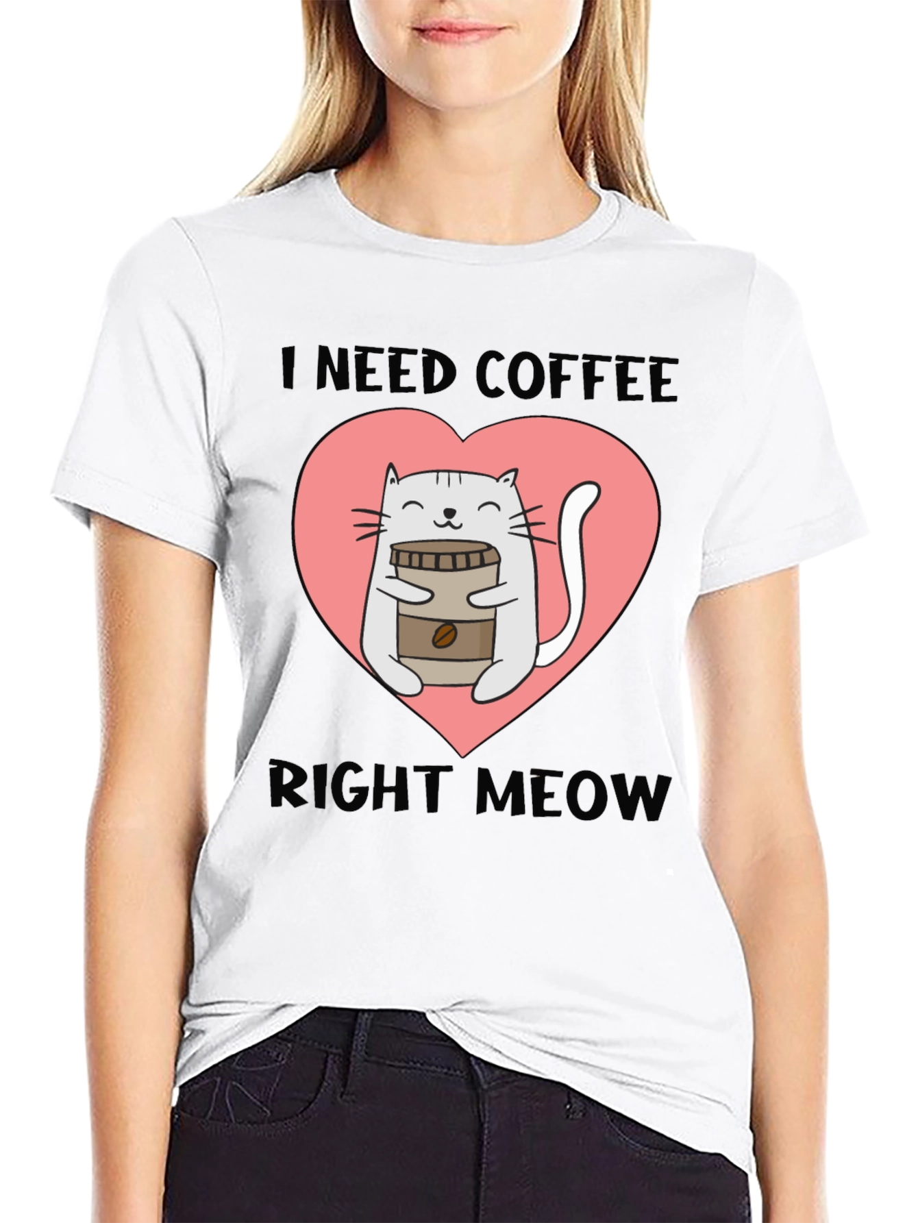 I Need Coffee Right Meow Cat Lover T-Shirt