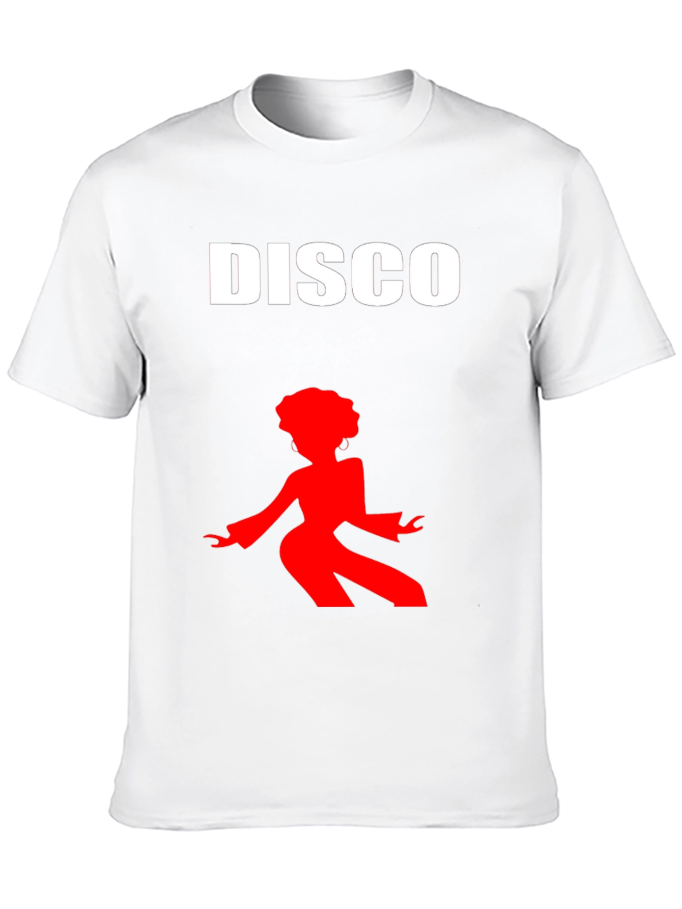 Retro Disco Graphic Tee - Black Cotton T-Shirt