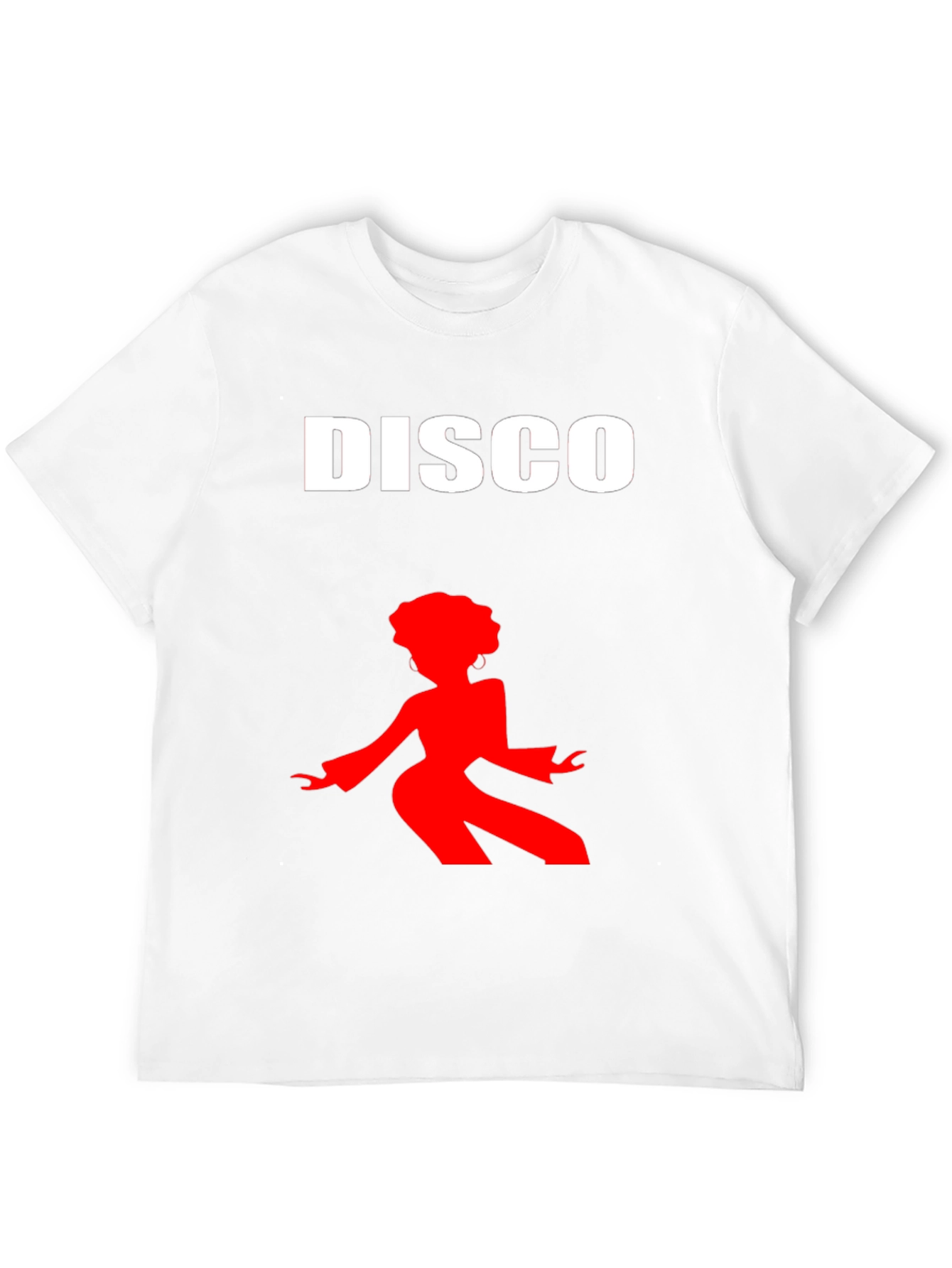 Retro Disco Graphic Tee - Black Cotton T-Shirt
