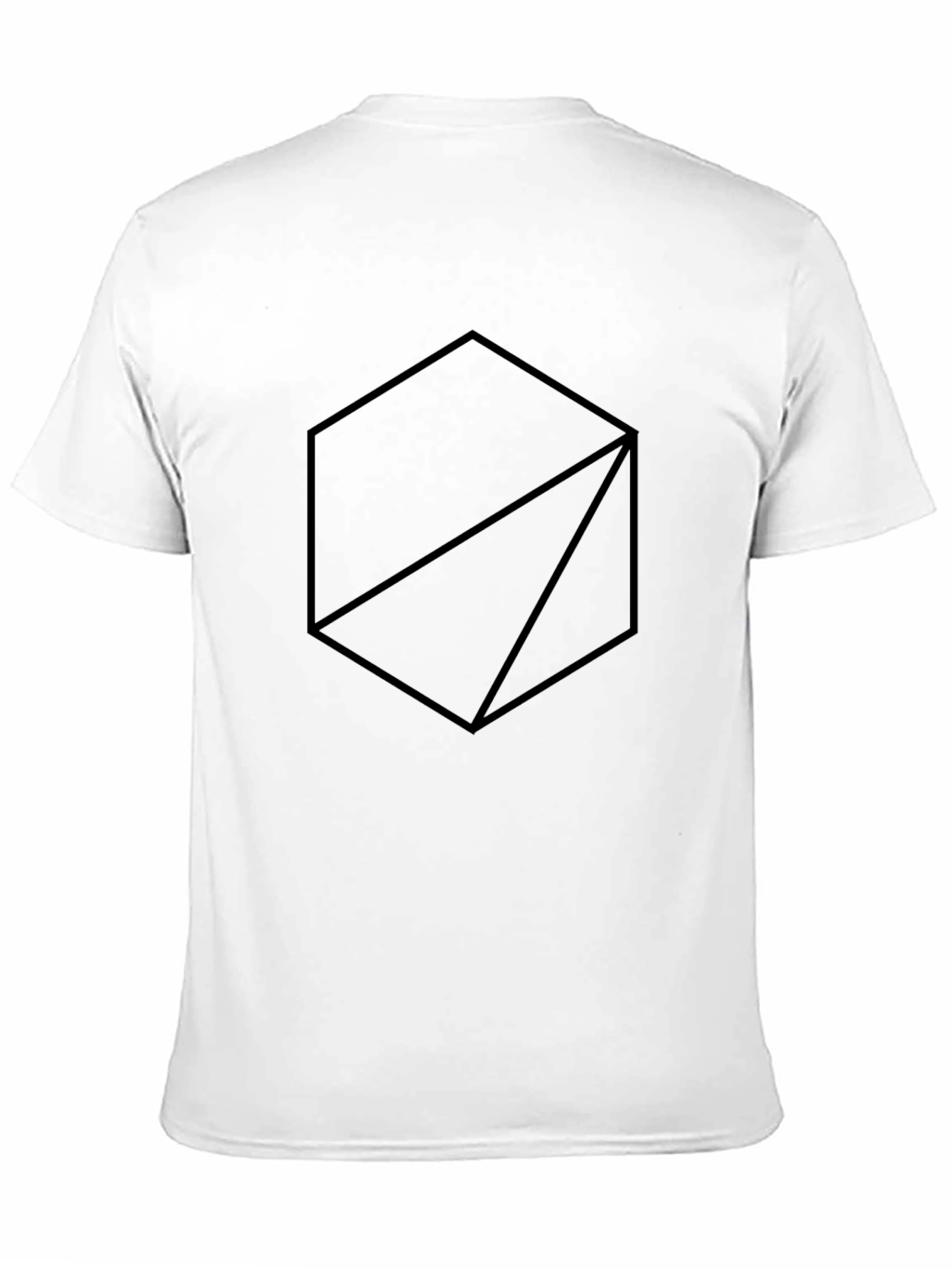 Geometric Graphic Tee - Modern Design in Black