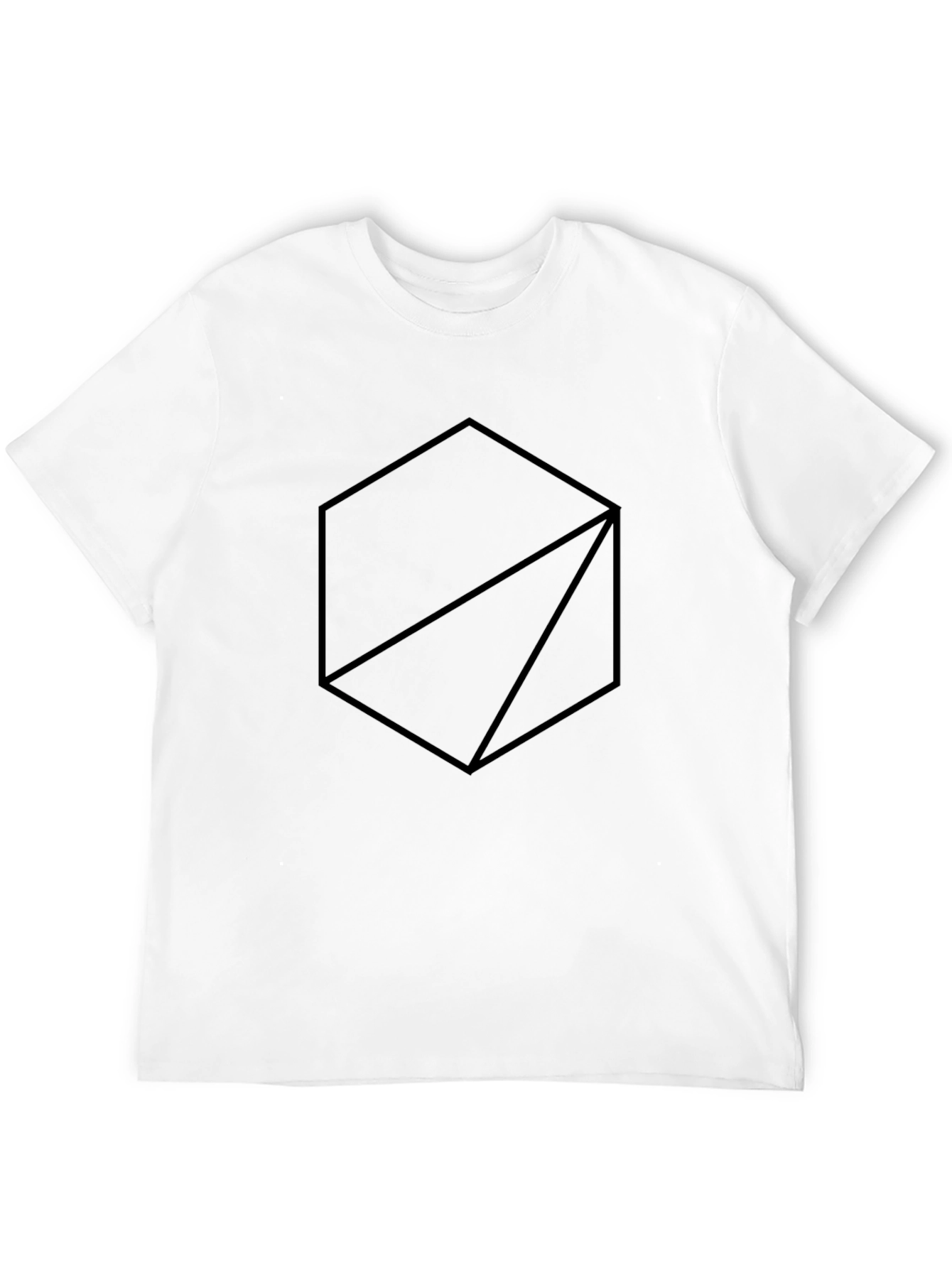 Geometric Graphic Tee - Modern Design in Black