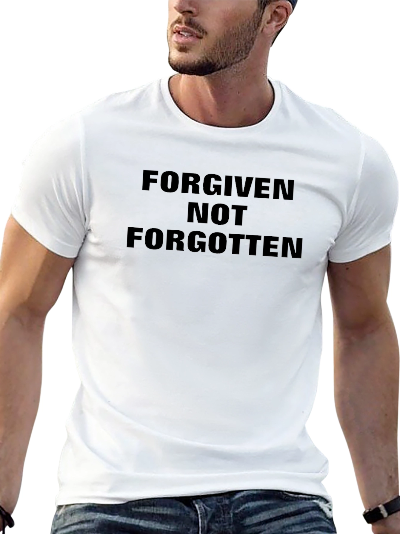 Forgiven Not Forgotten Graphic Tee - Black
