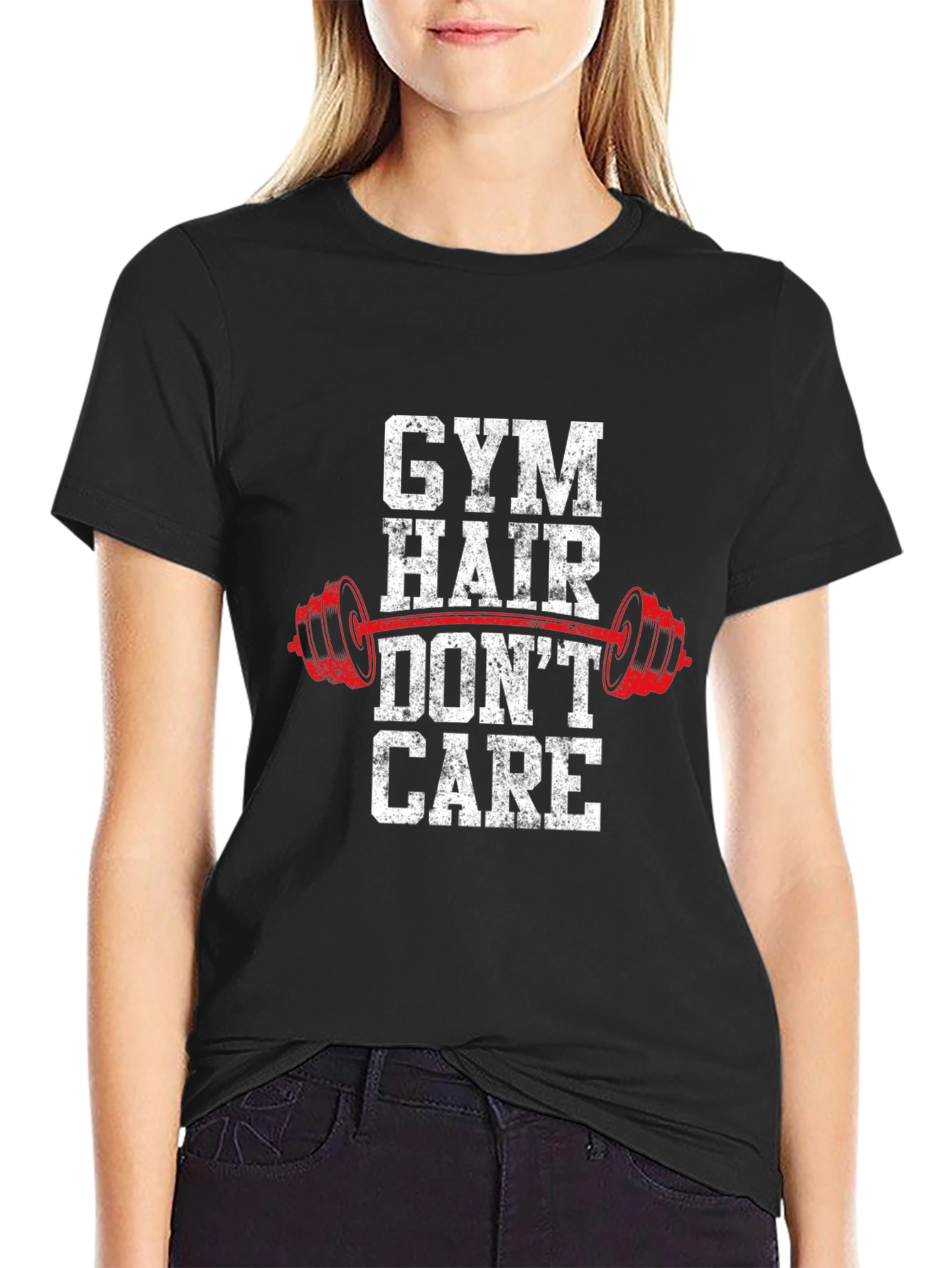 Gym Hair Dont Care Graphic Tee - Fitness Apparel