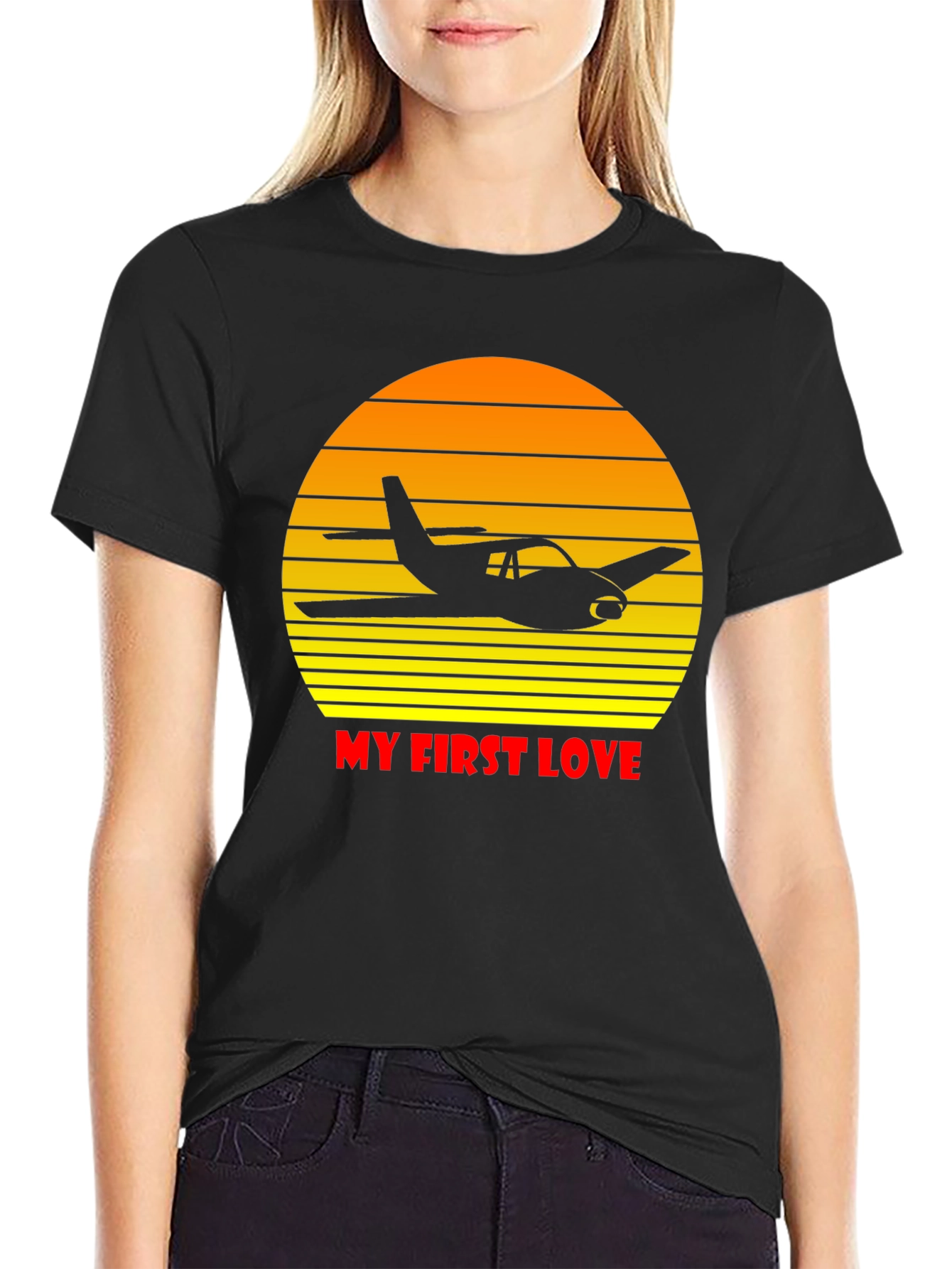 Pilots First Love T-Shirt - Airplane Graphic Tee