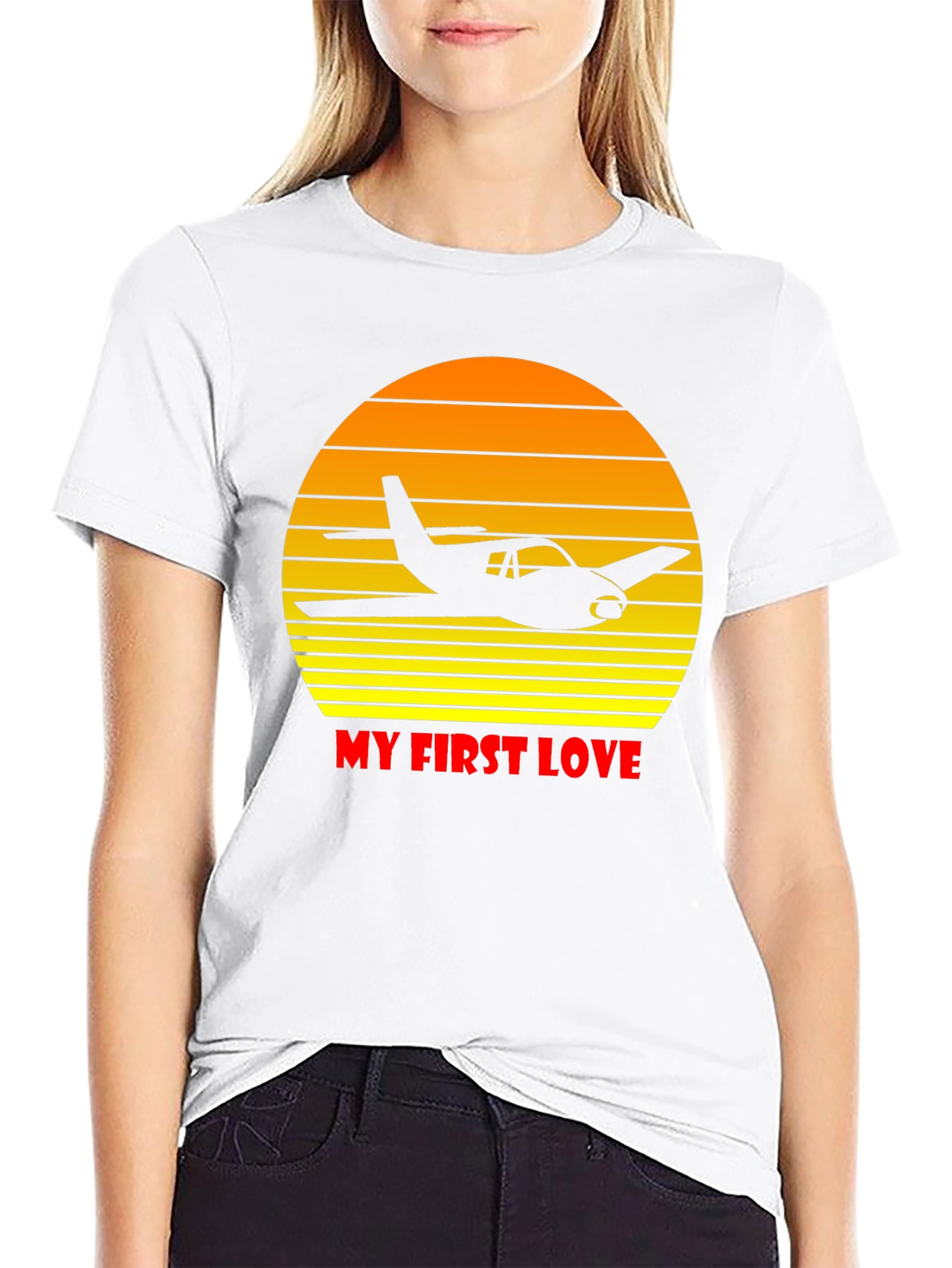 Pilots First Love T-Shirt - Airplane Graphic Tee