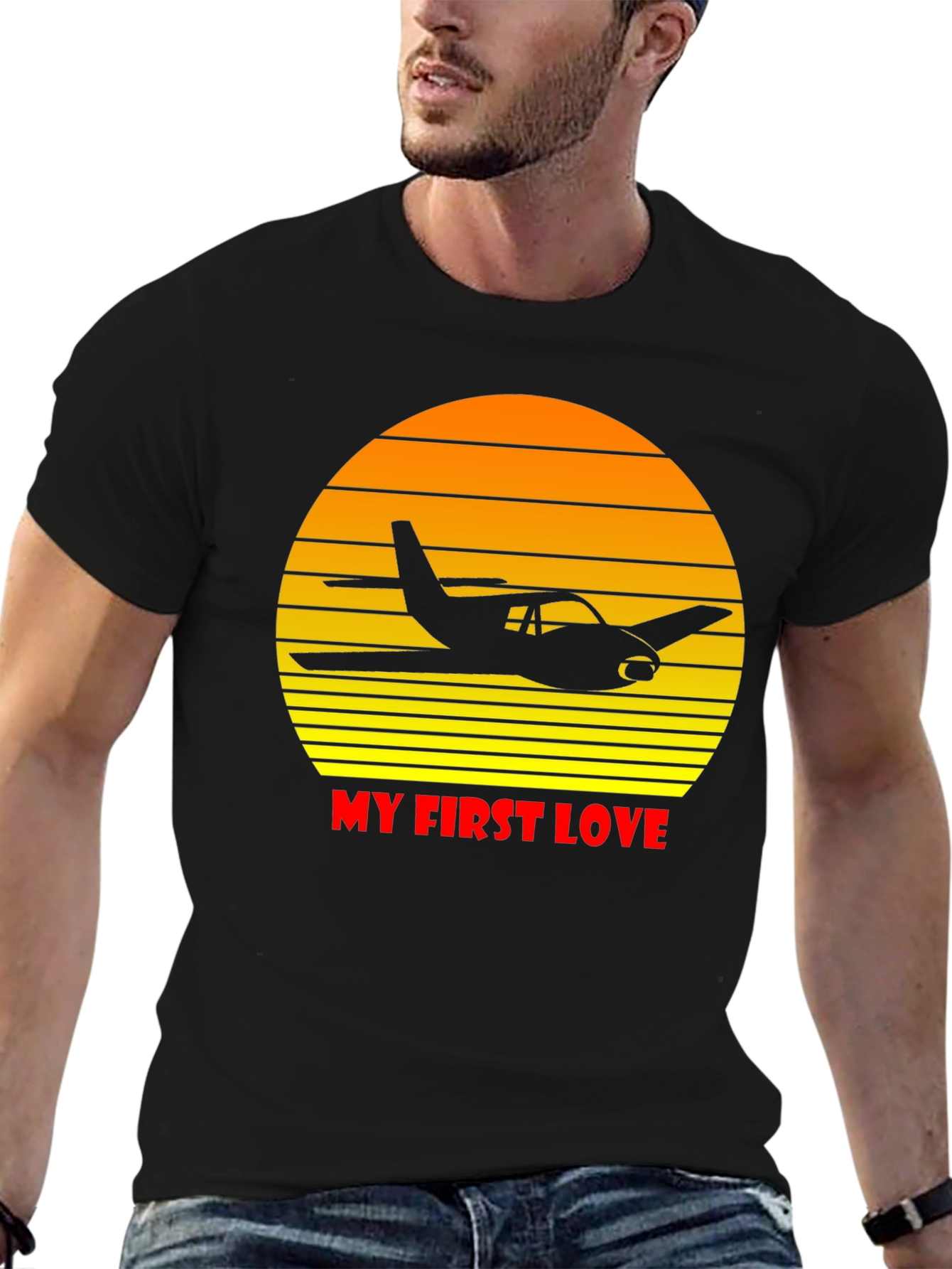 Pilots First Love T-Shirt - Airplane Graphic Tee