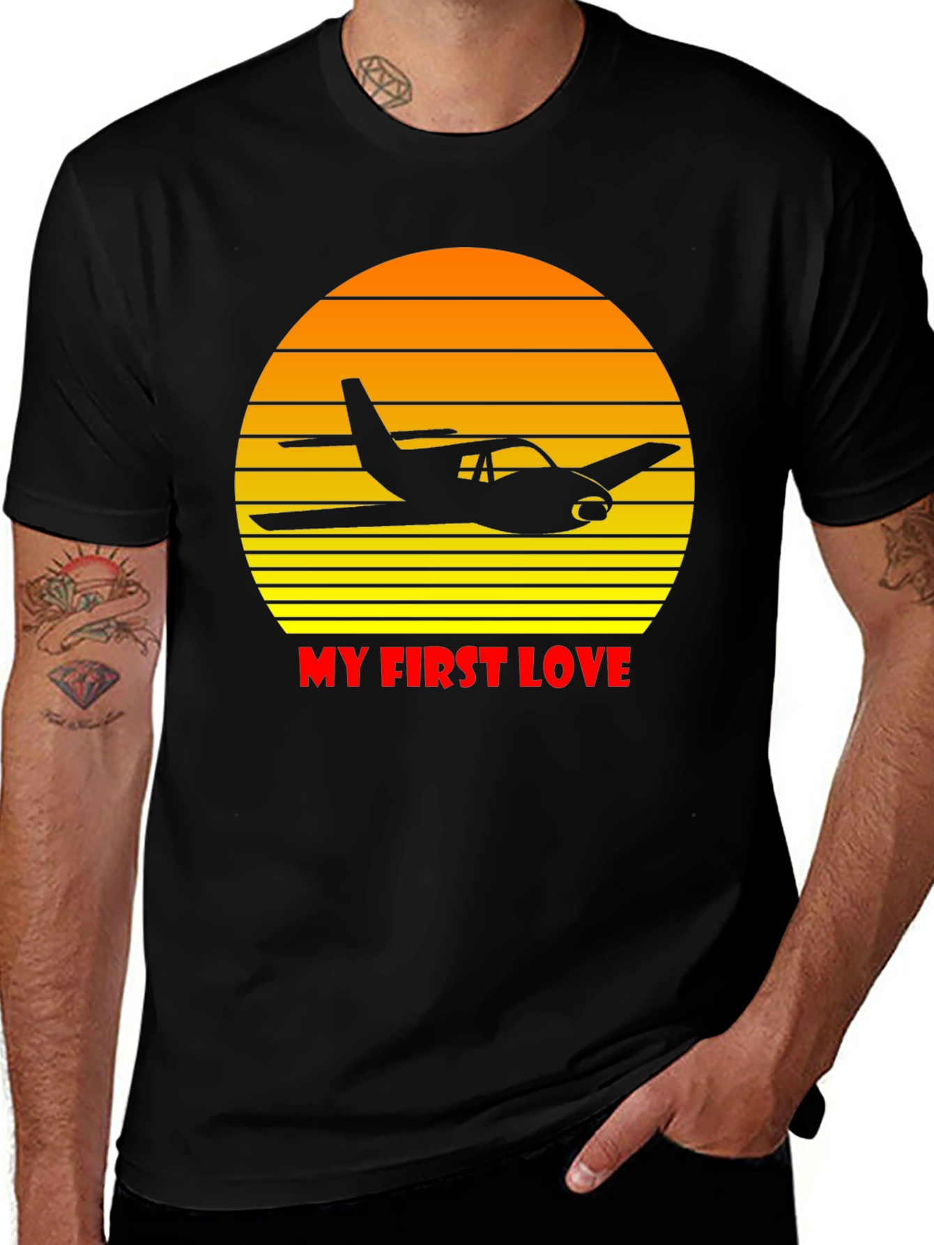 Pilots First Love T-Shirt - Airplane Graphic Tee