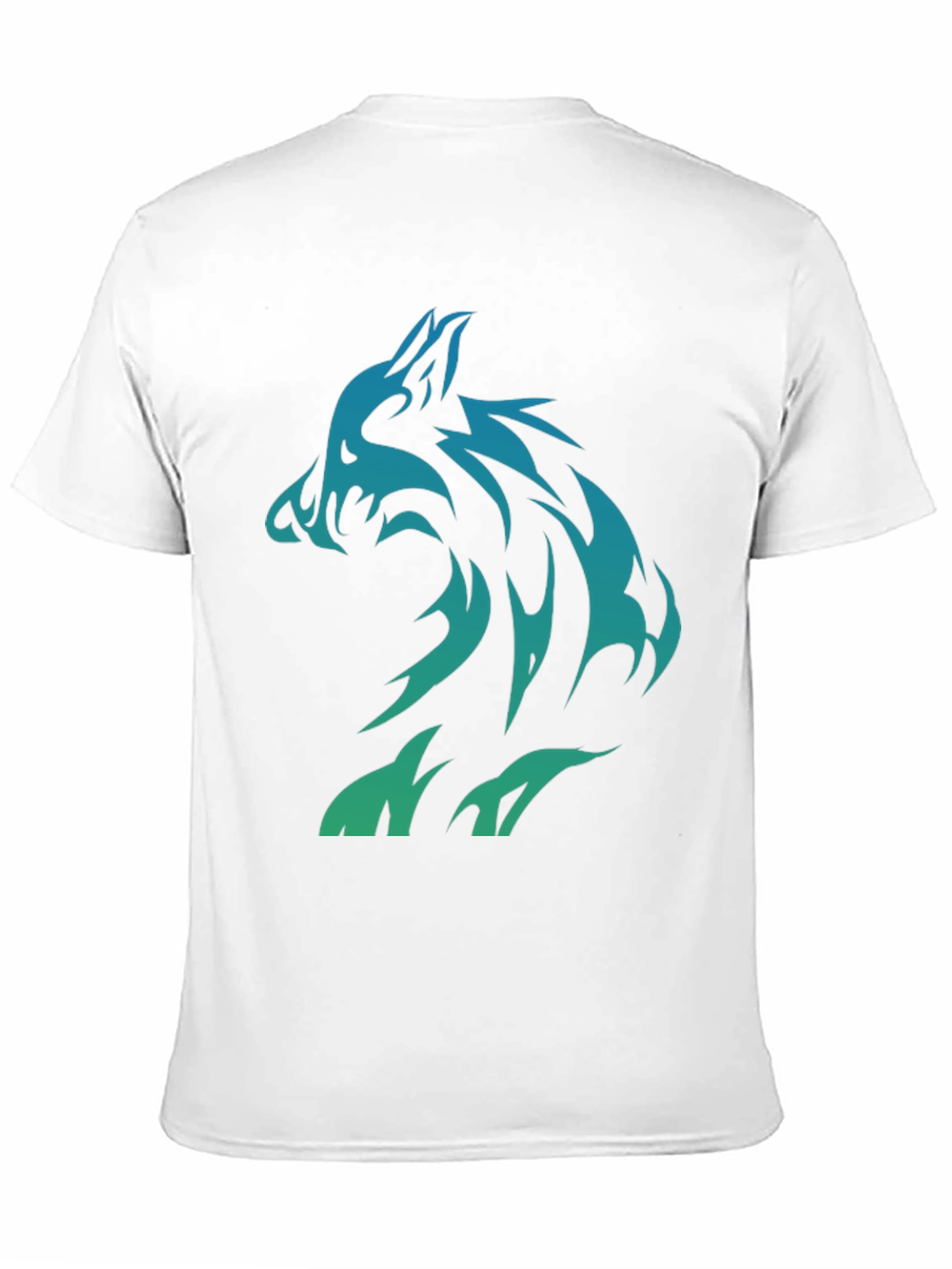 Tribal Wolf Graphic Print Mens T-Shirt