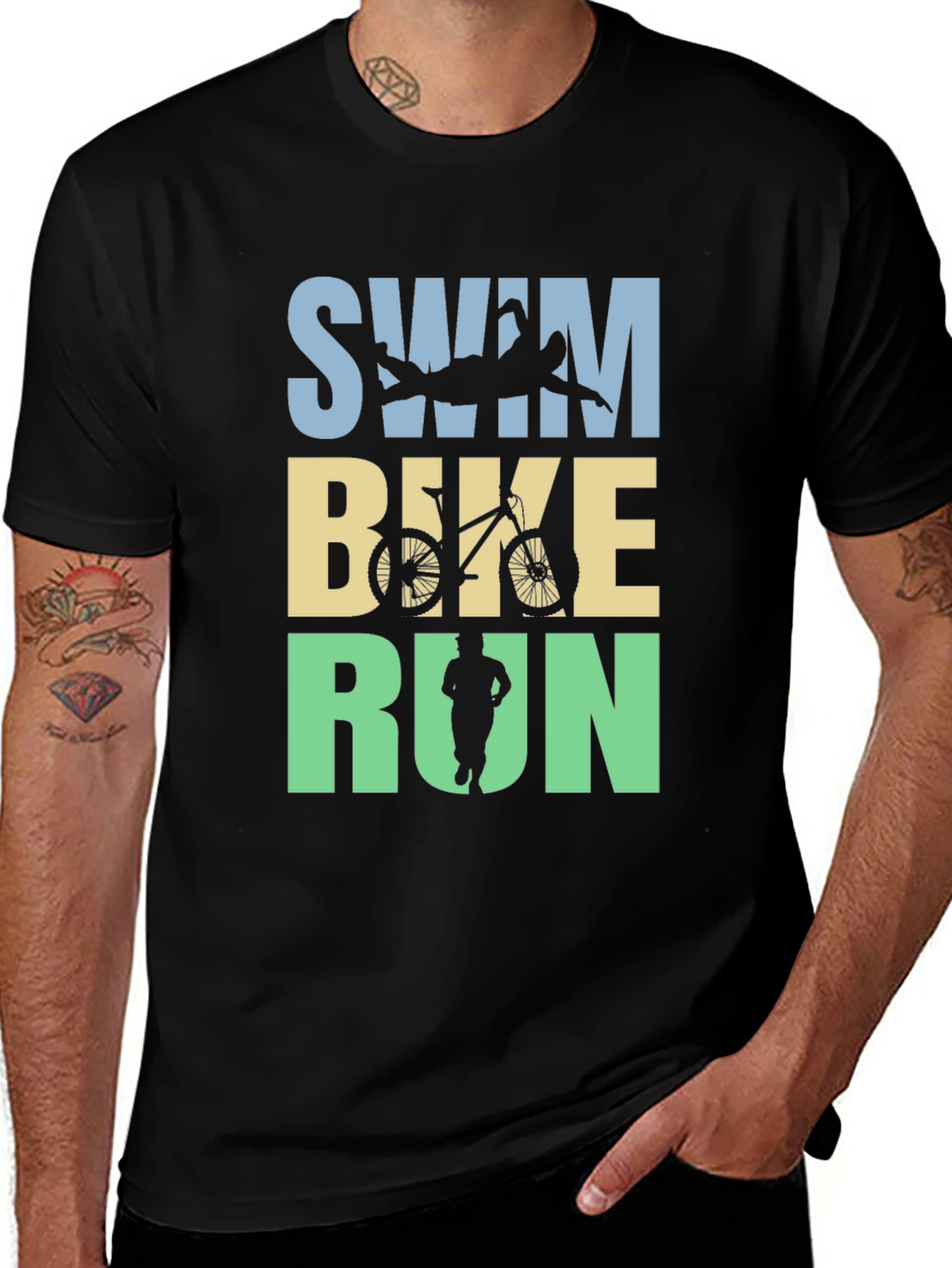 Triathlon Swim Bike Run T-Shirt