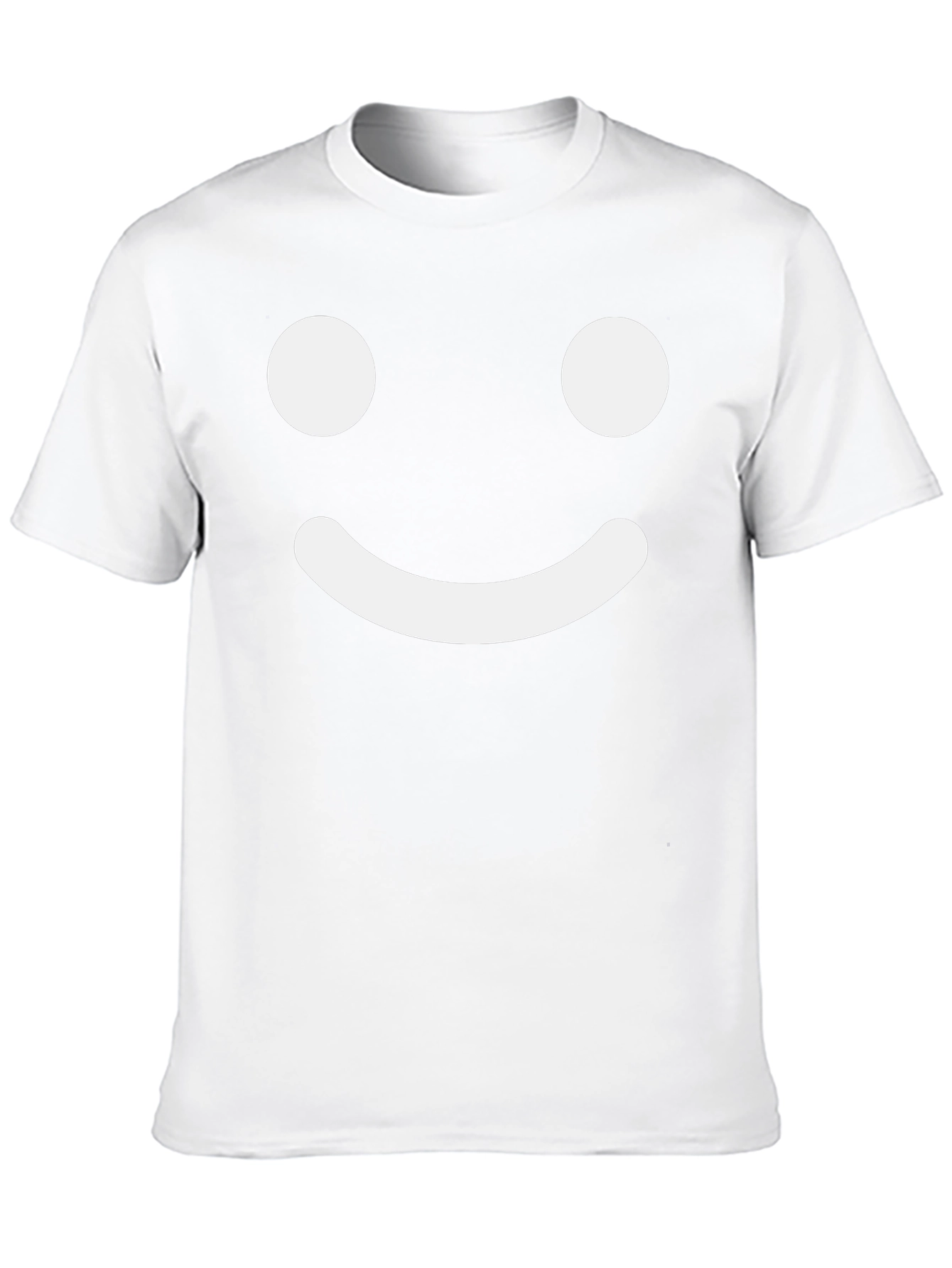 Happy Face Graphic Tee - Black Cotton Blend