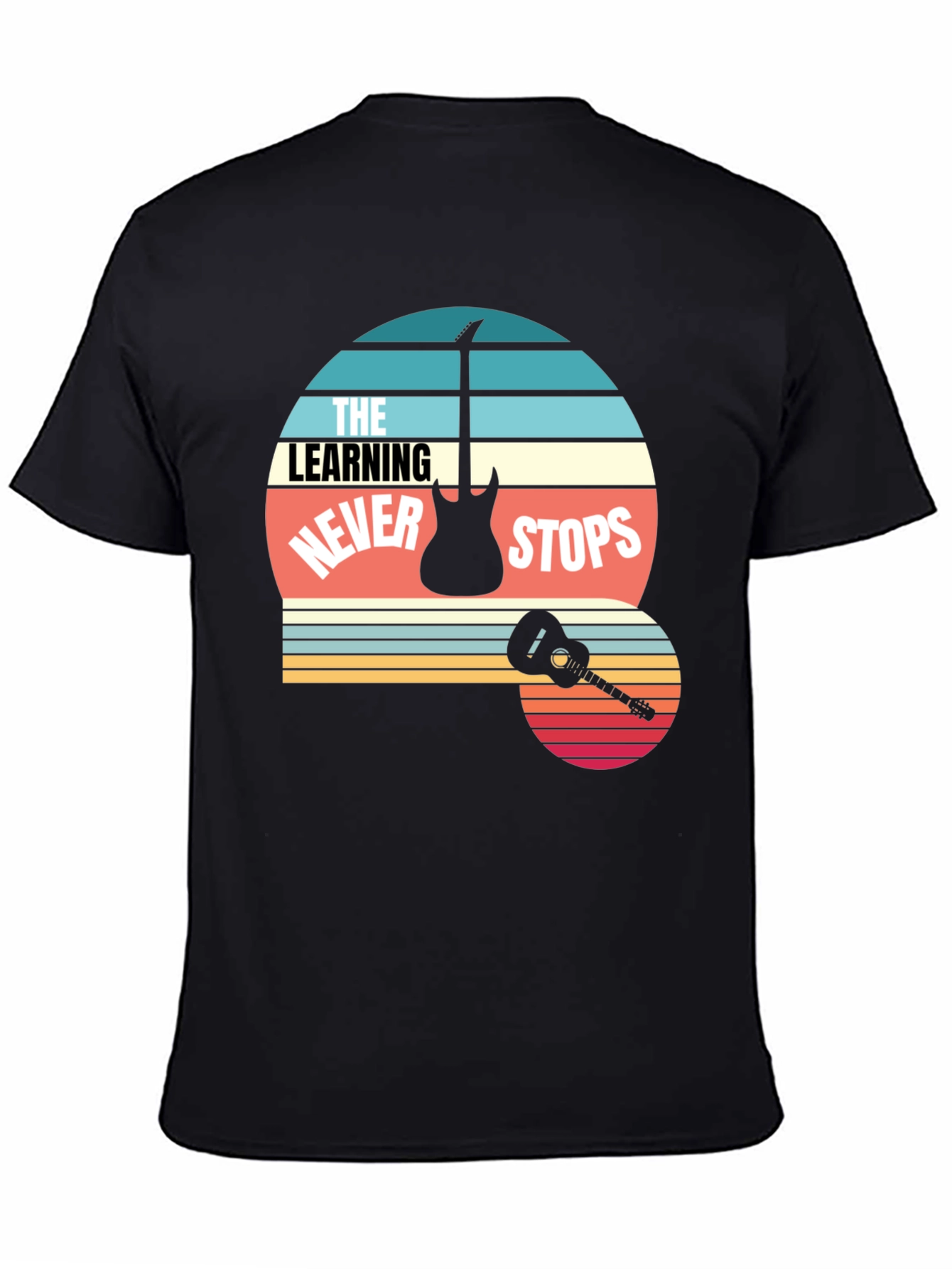 The Learning Never Stops Guitar T-Shirt