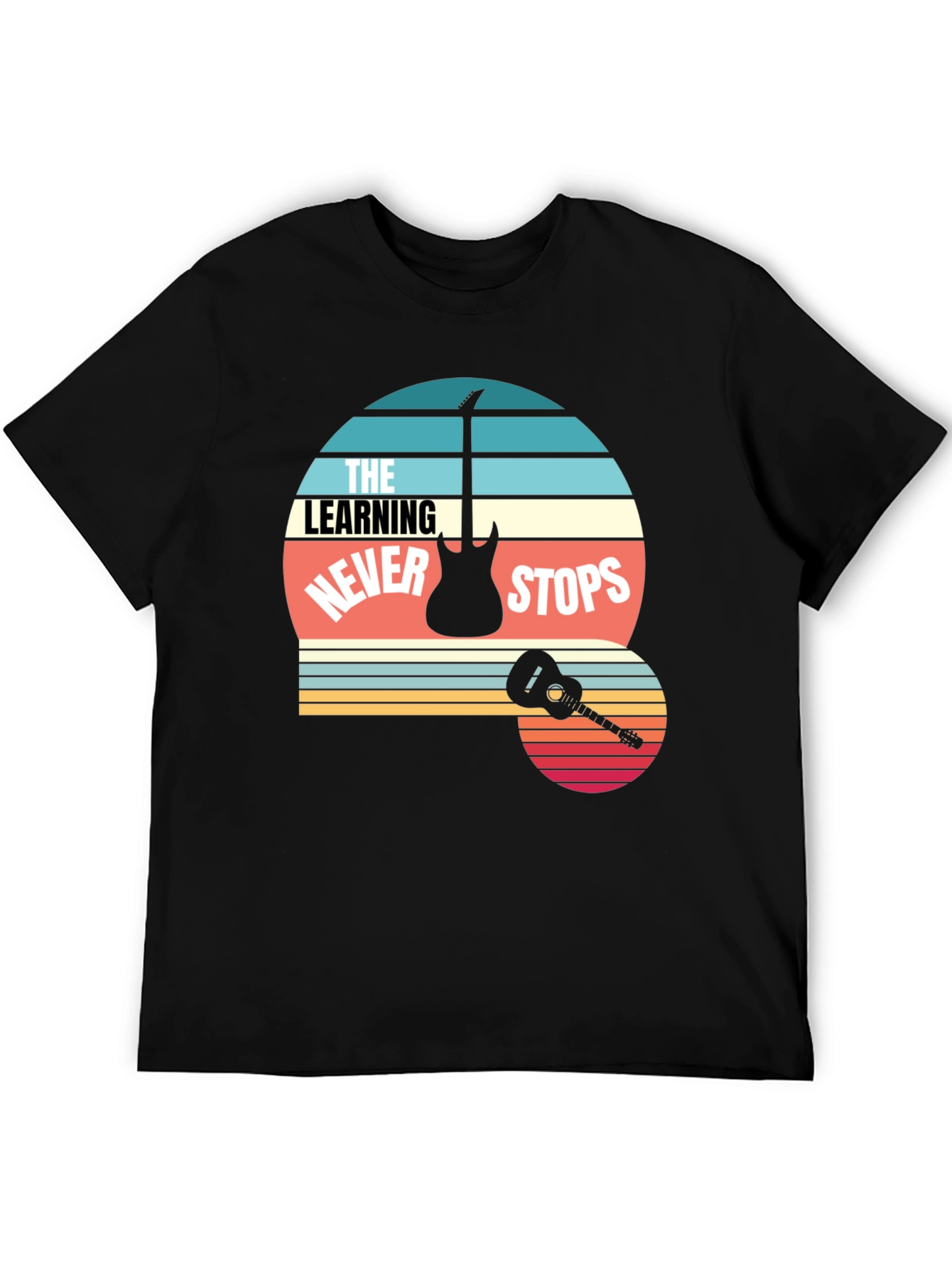 The Learning Never Stops Guitar T-Shirt