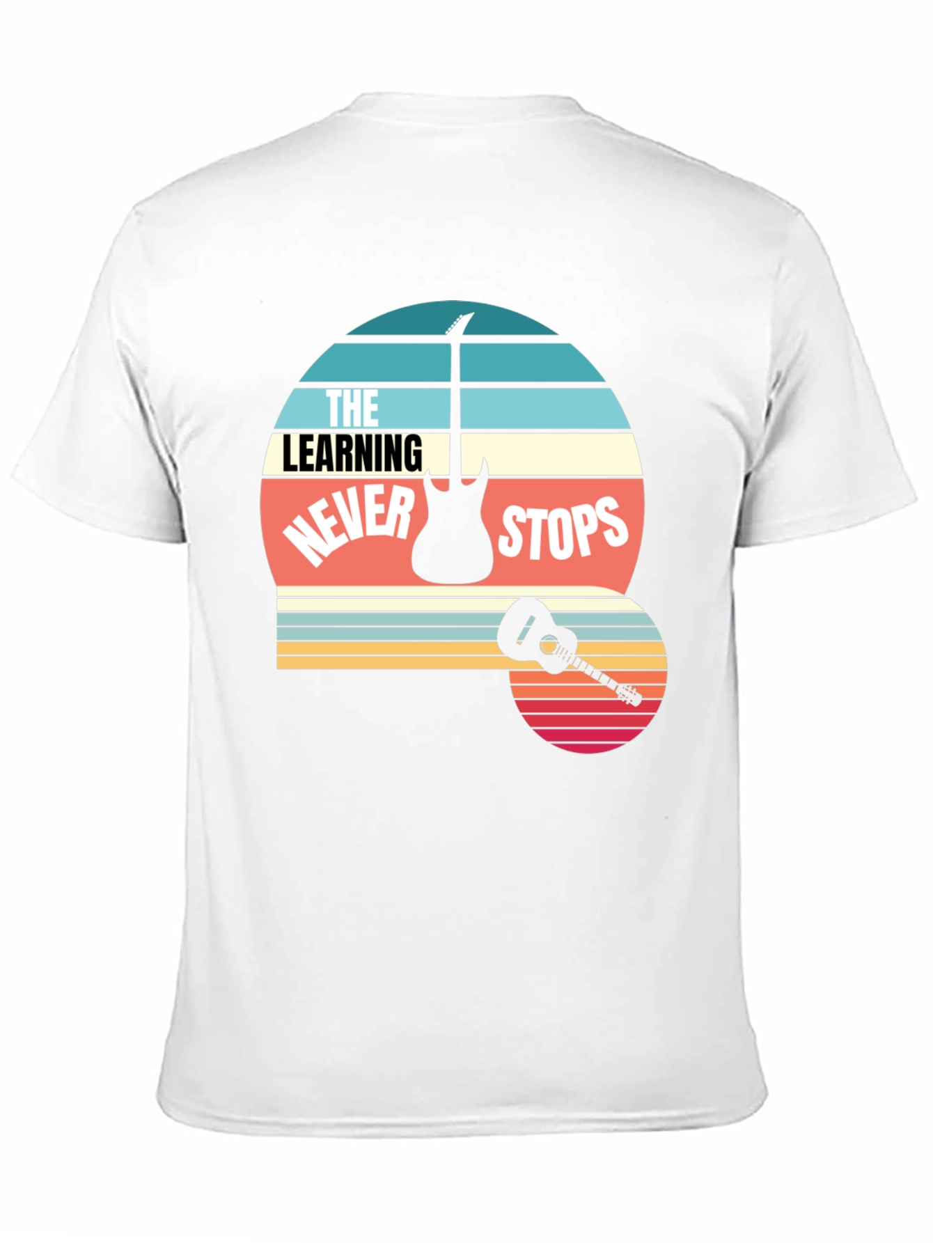 The Learning Never Stops Guitar T-Shirt