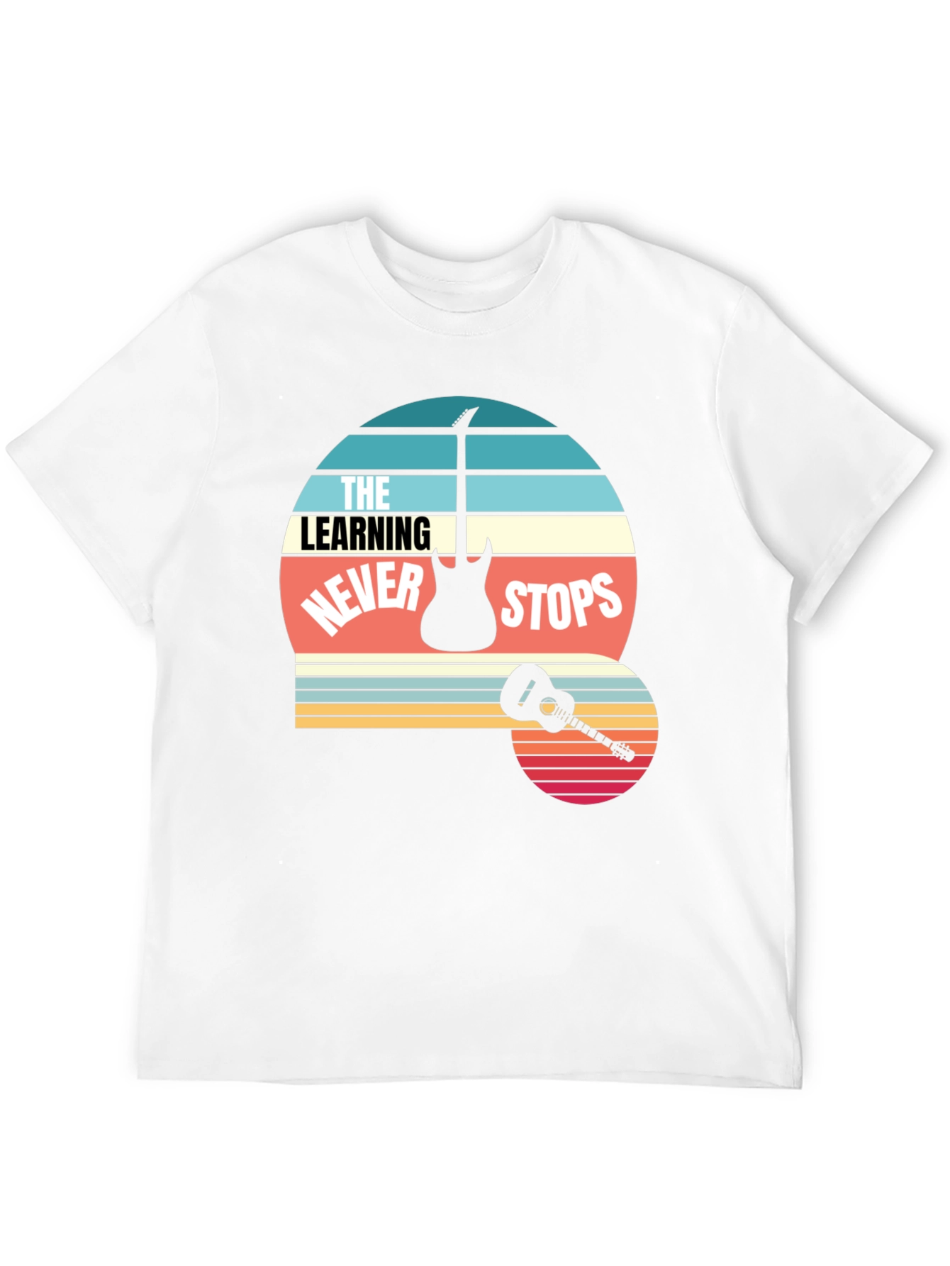 The Learning Never Stops Guitar T-Shirt