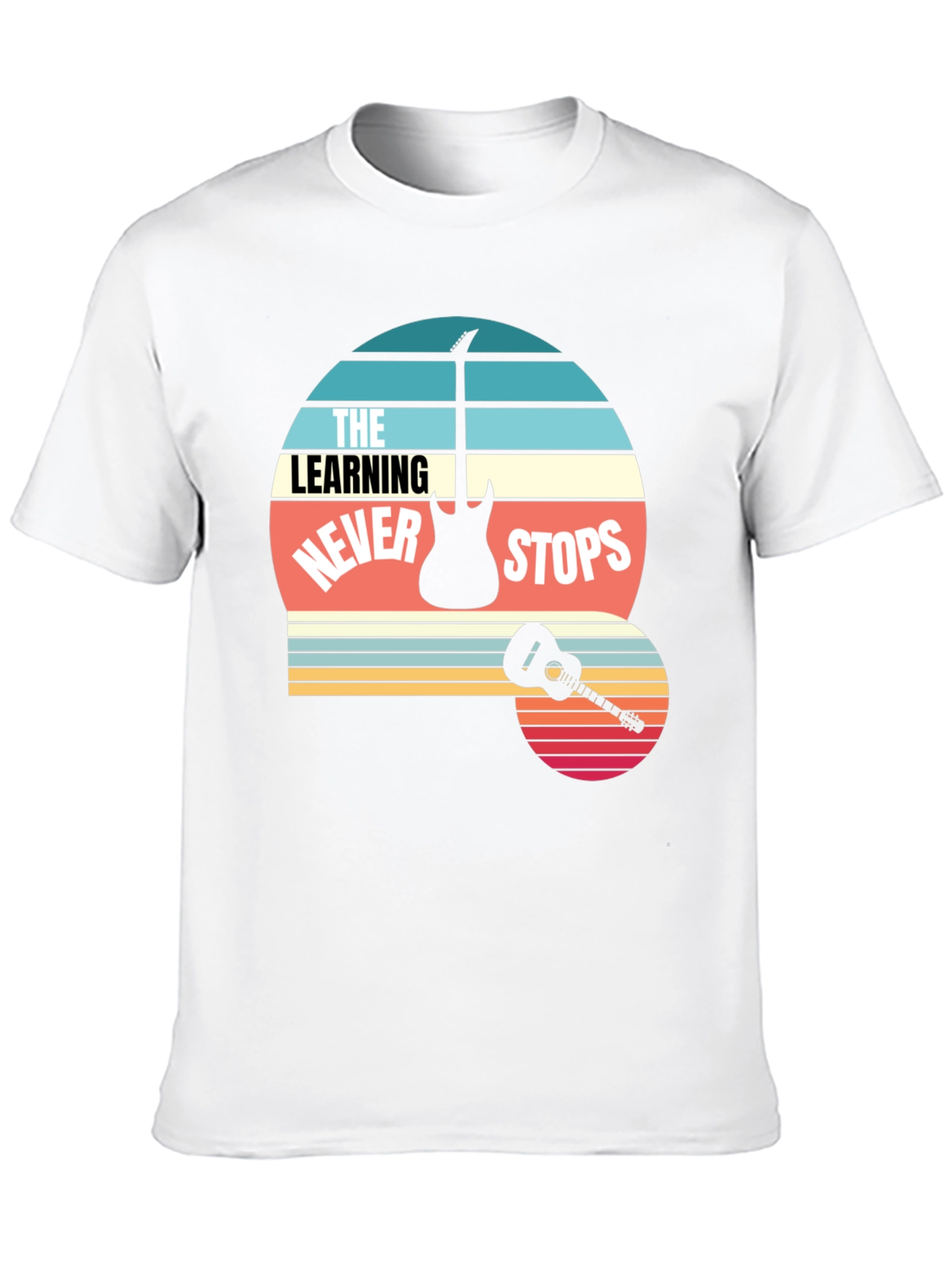 The Learning Never Stops Guitar T-Shirt