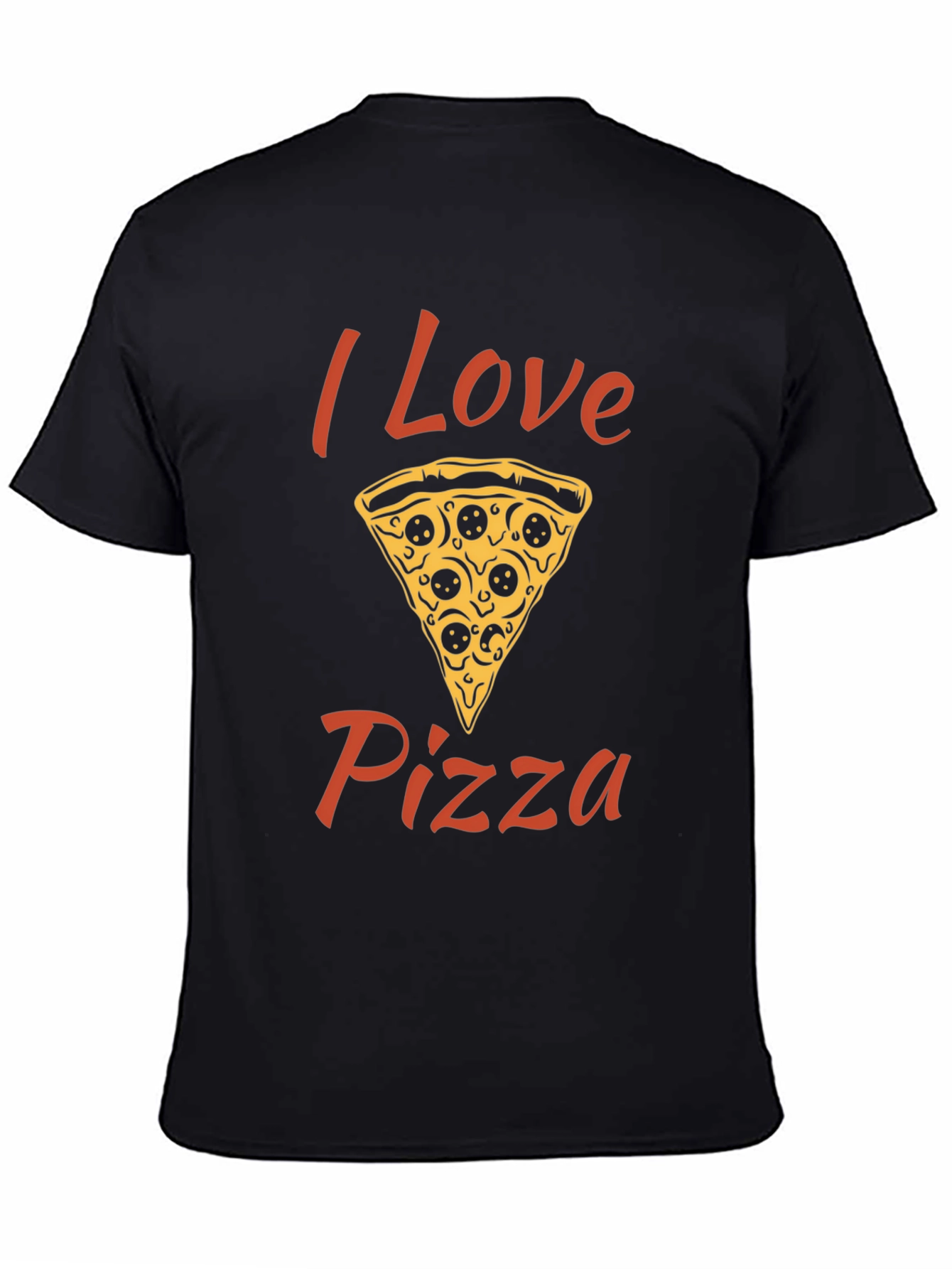 I Love Pizza Graphic T-Shirt - Black