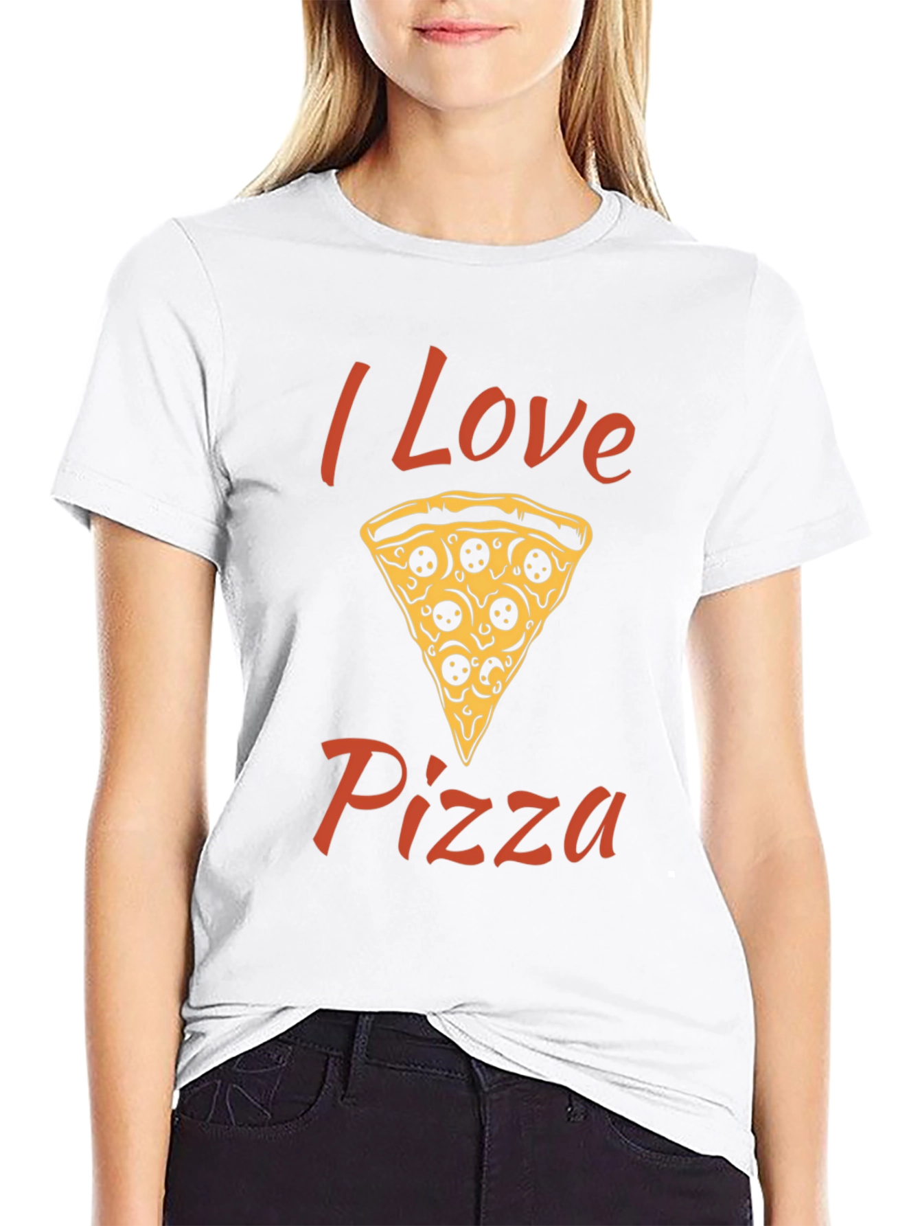 I Love Pizza Graphic T-Shirt - Black