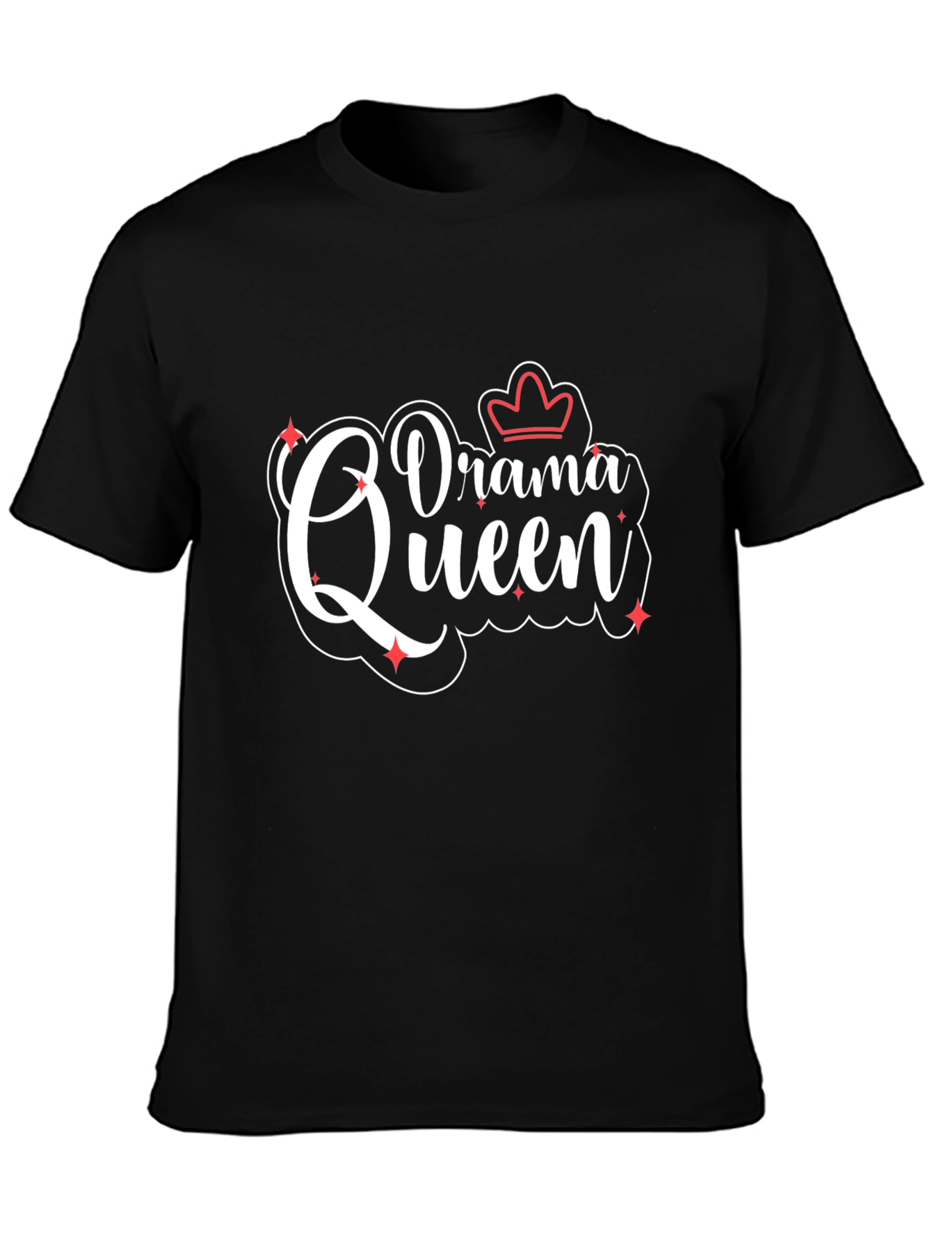 Drama Queen T-Shirt - Black Cotton Tee