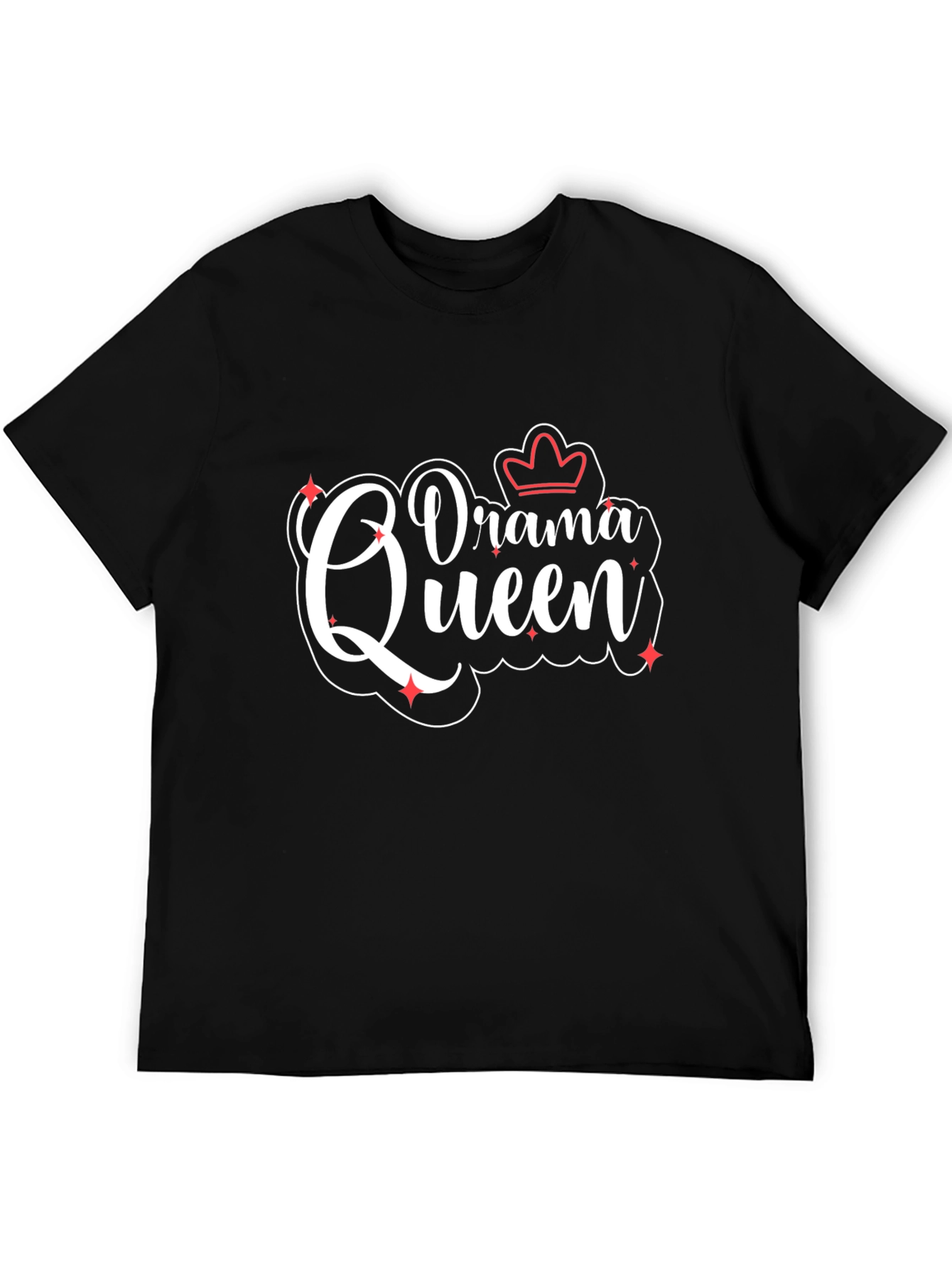 Drama Queen T-Shirt - Black Cotton Tee