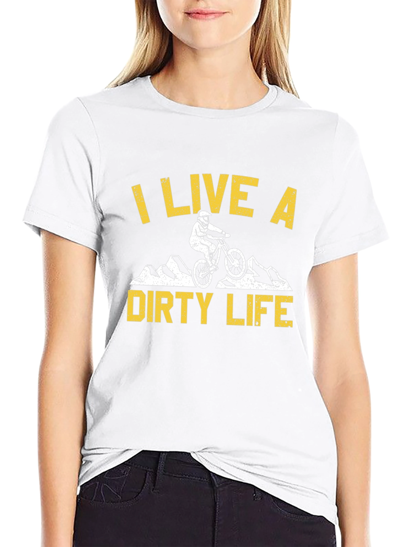 I Live a Dirty Life Mountain Bike Graphic T-Shirt
