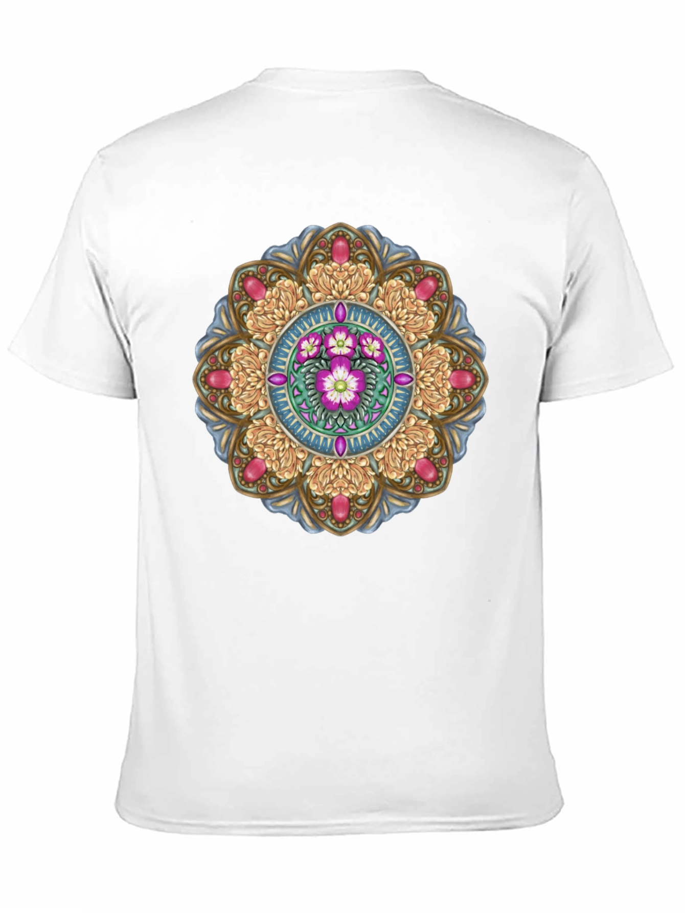 Floral Mandala T-Shirt - Black
