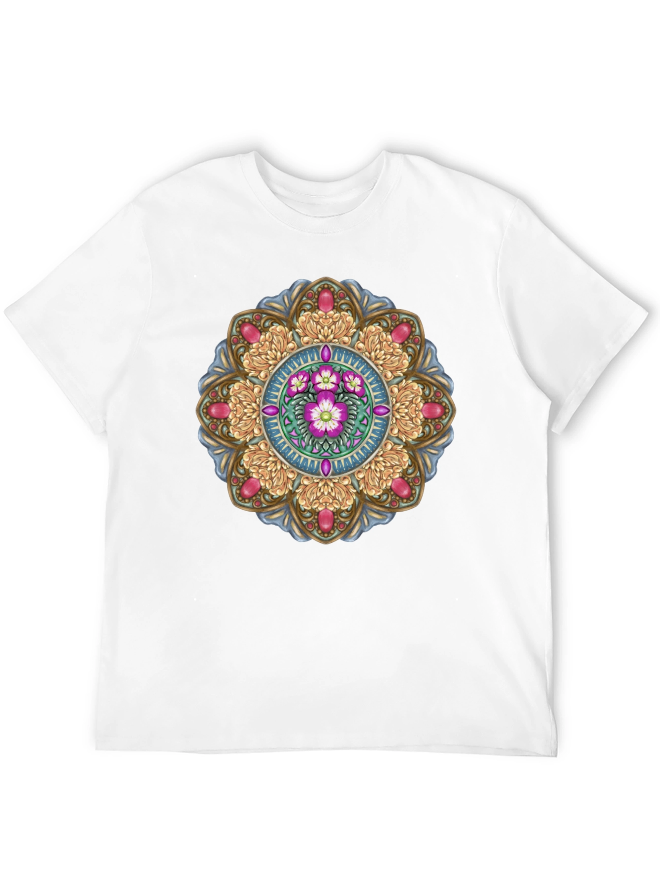 Floral Mandala T-Shirt - Black