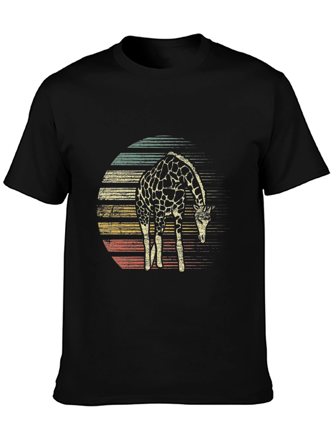 Retro Giraffe Graphic T-Shirt - Casual & Stylish
