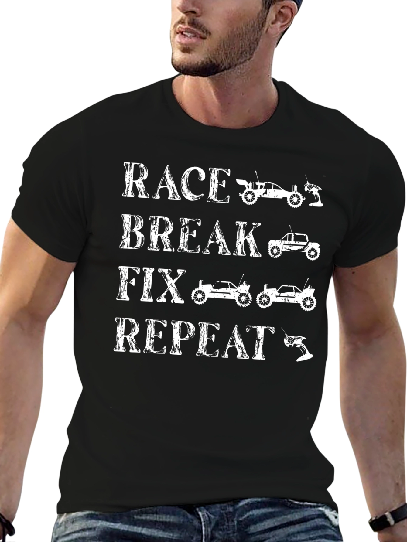 Race Break Fix Repeat RC Car T-Shirt