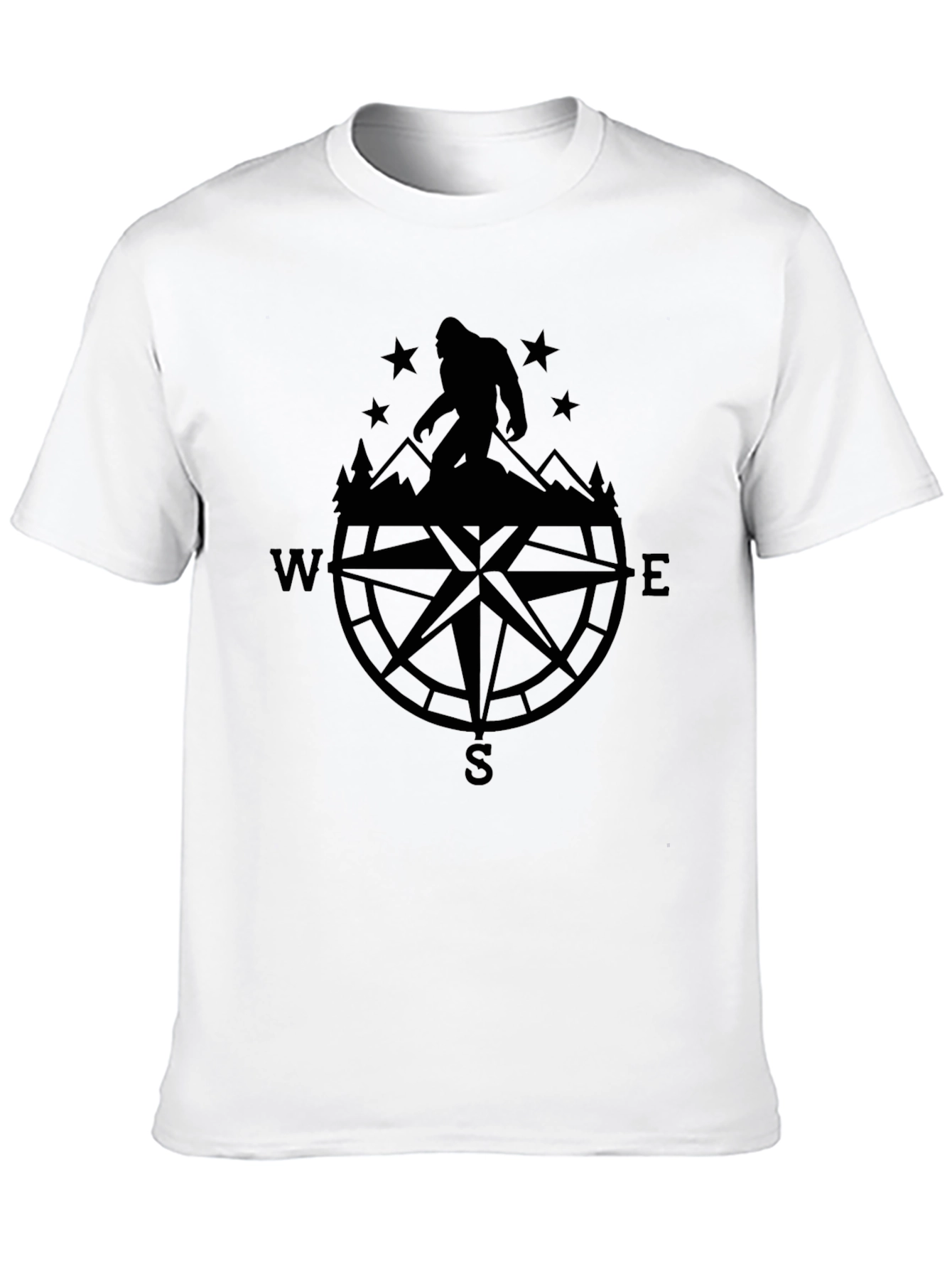 Bigfoot Compass Graphic Tee - Adventure Awaits!
