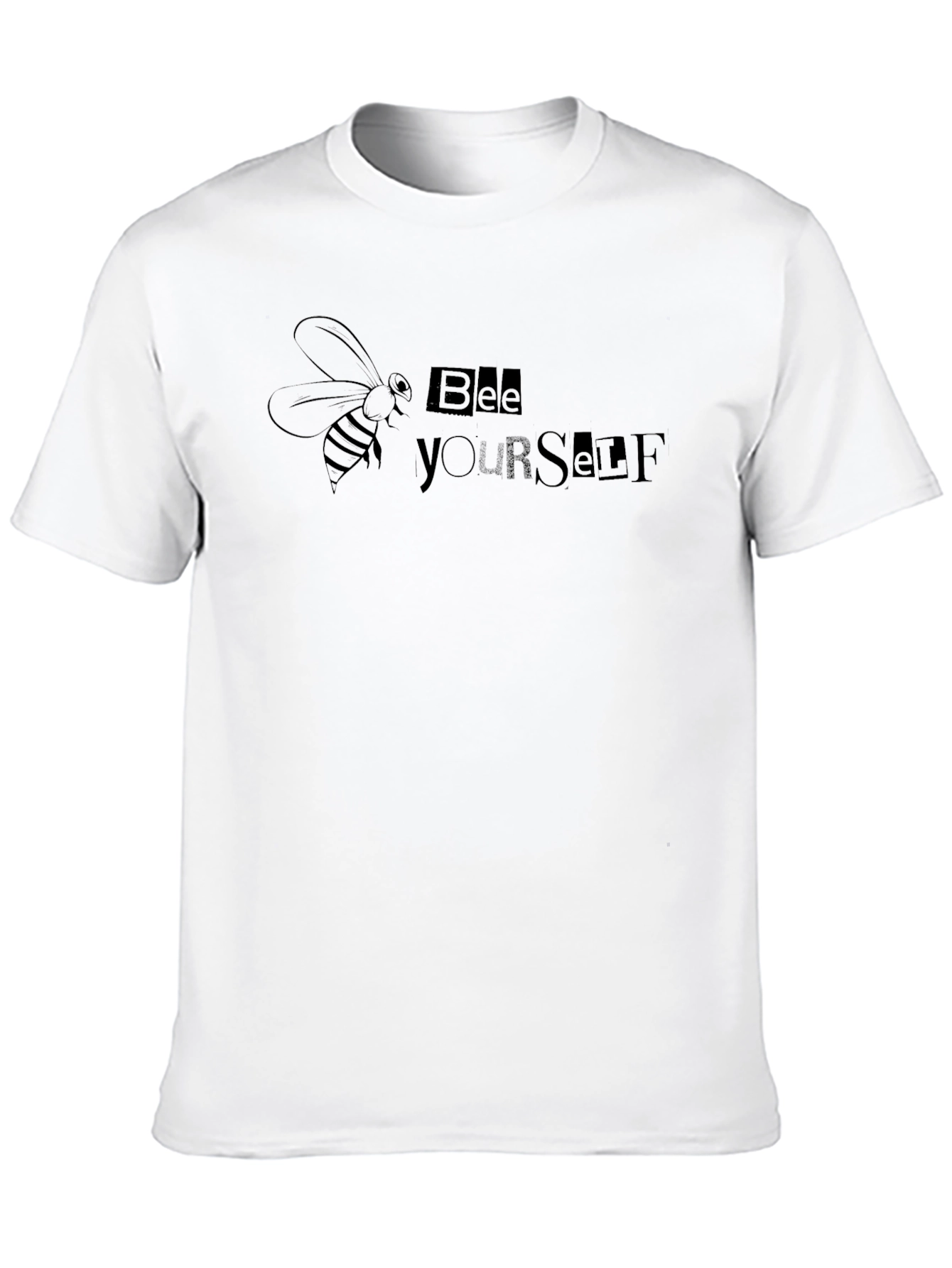 Bee Yourself Graphic Tee - Black Cotton Blend