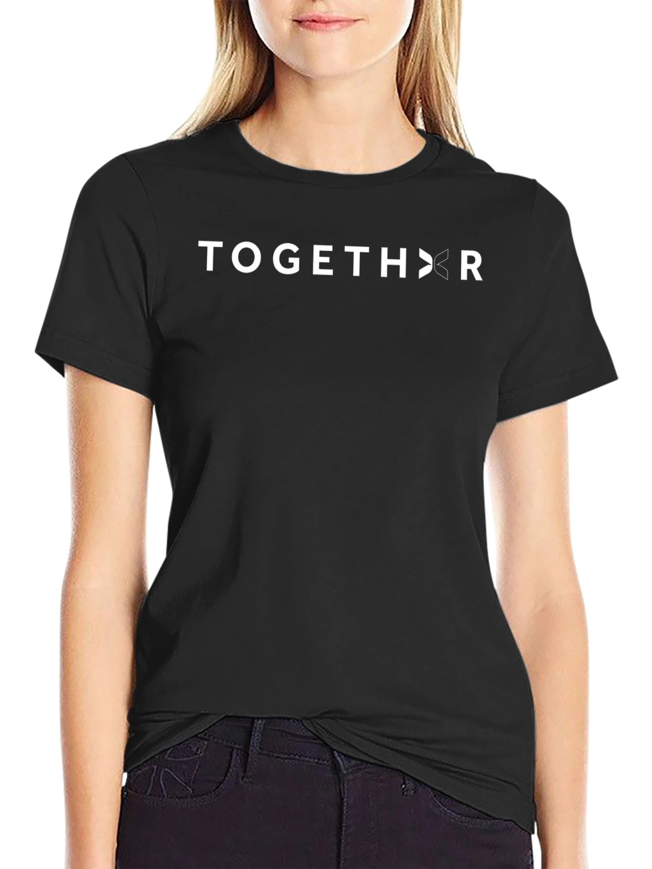 Together > R Black Graphic T-Shirt