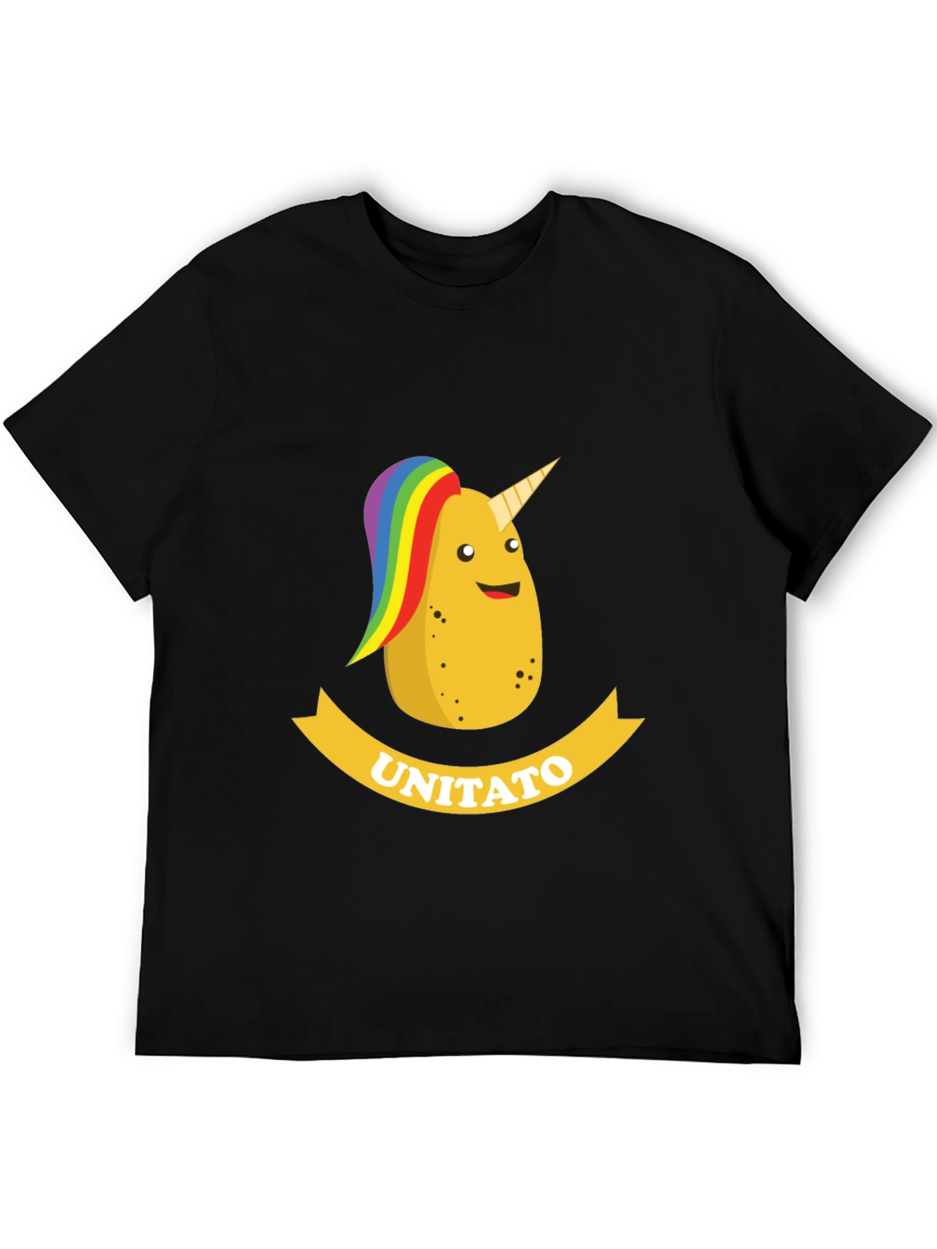 Unitato Potato Unicorn Black T-Shirt