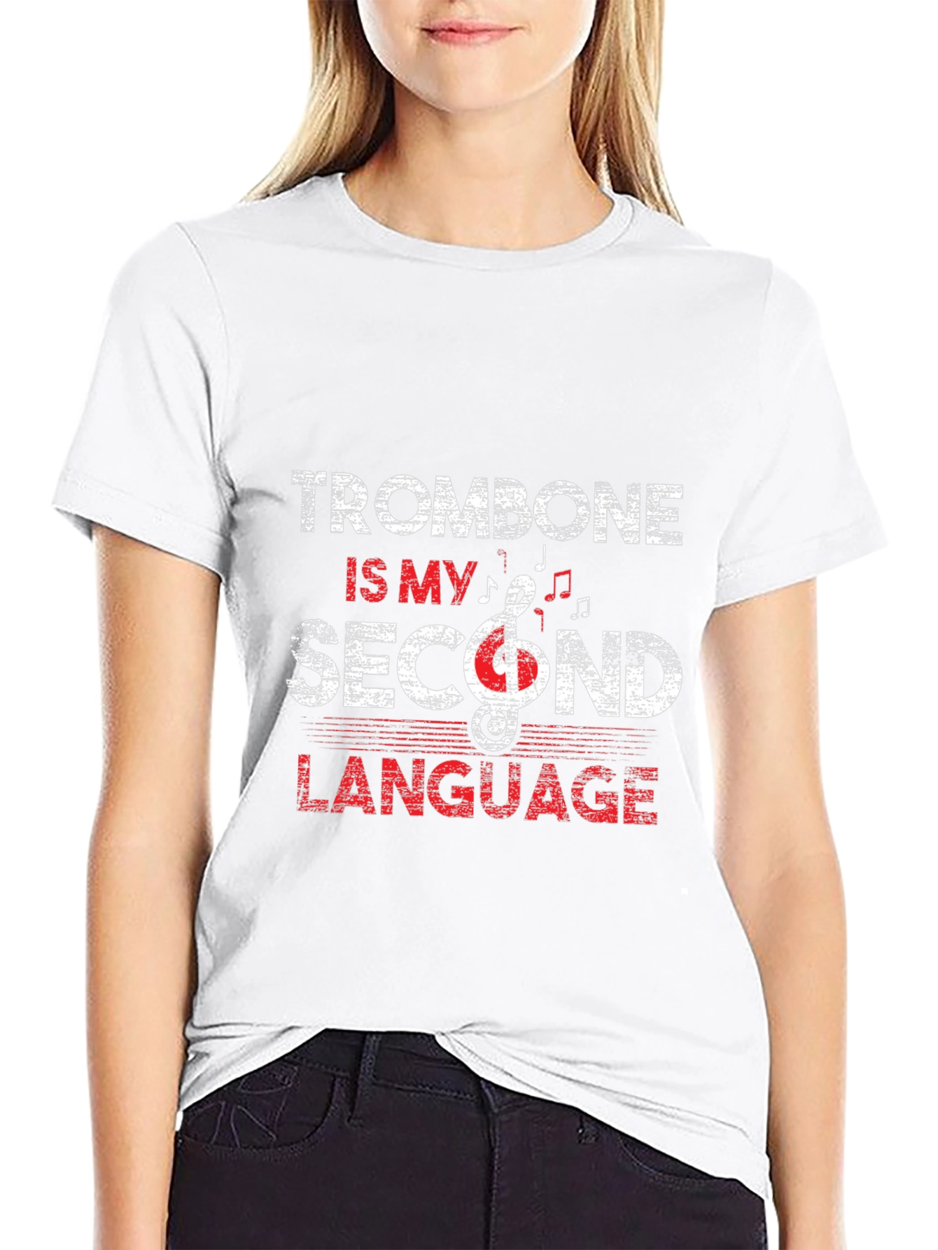 Trombone Is My Second Language T-Shirt