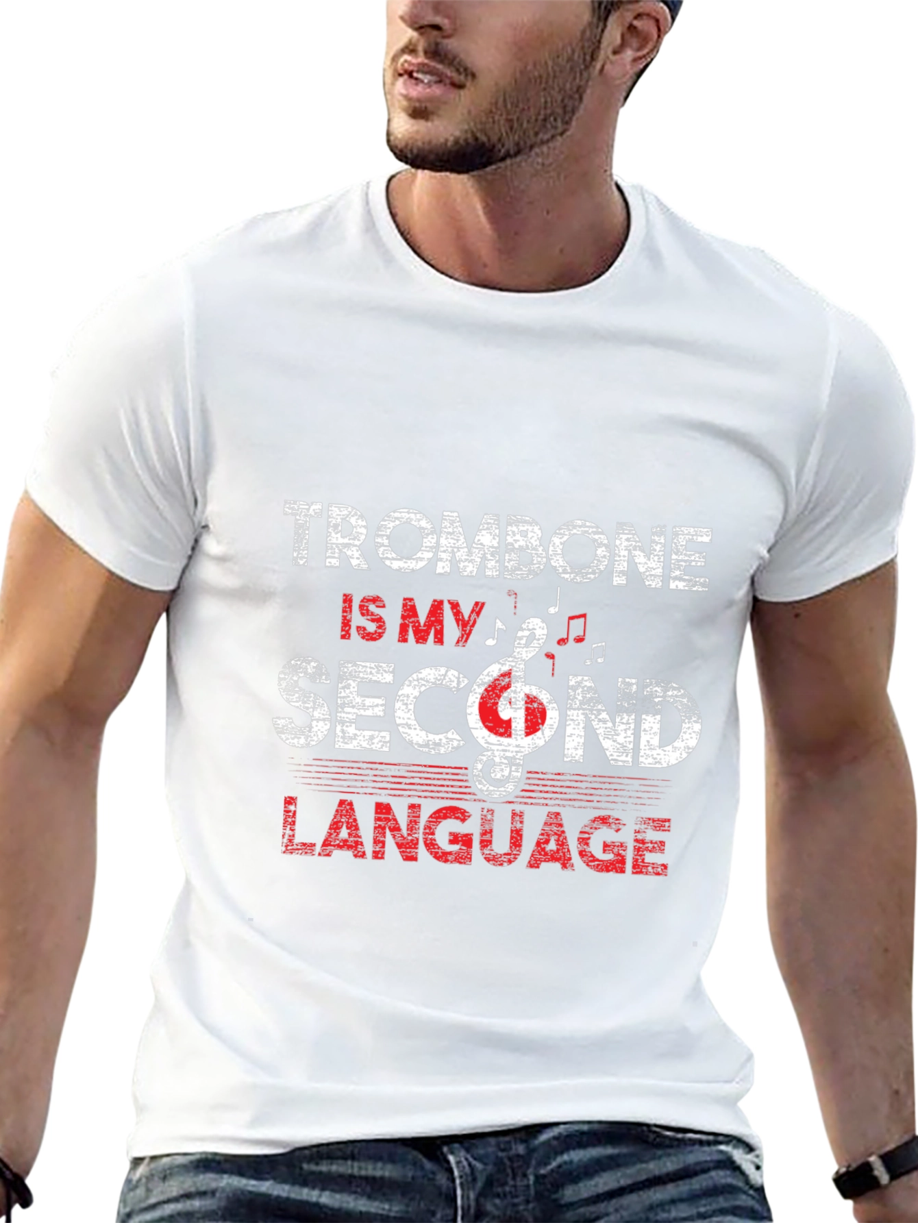 Trombone Is My Second Language T-Shirt