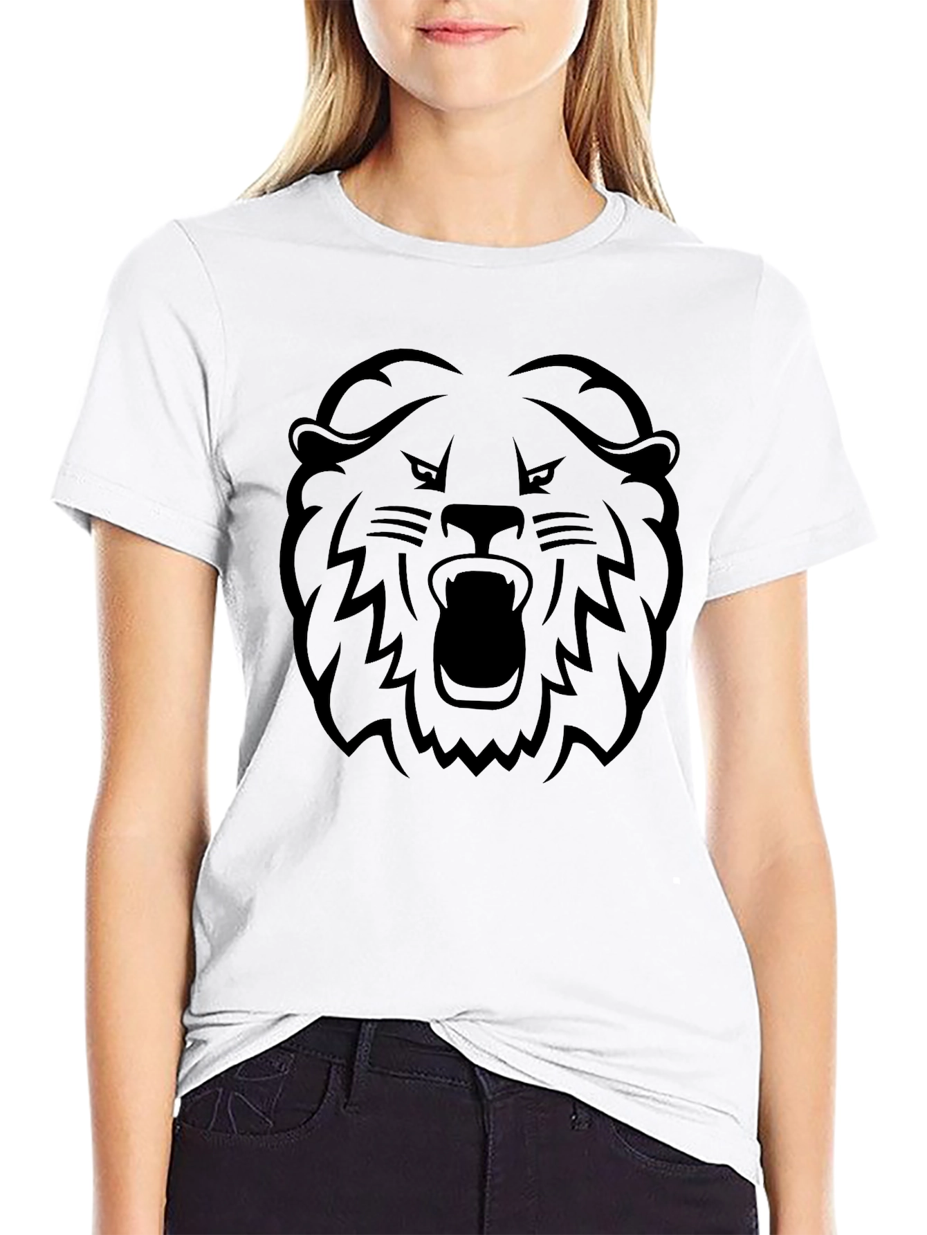 Black Lion Graphic T-Shirt - Bold Statement Tee