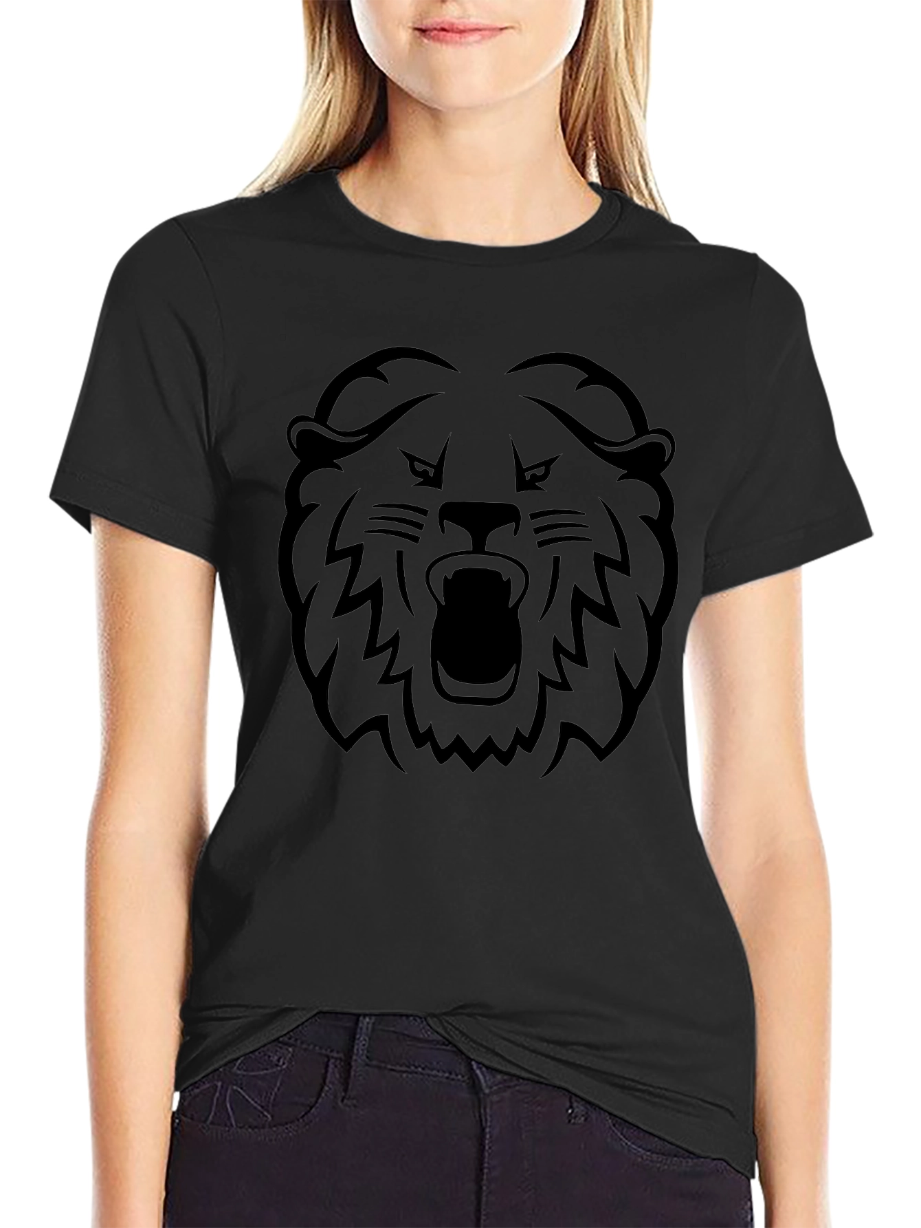 Black Lion Graphic T-Shirt - Bold Statement Tee