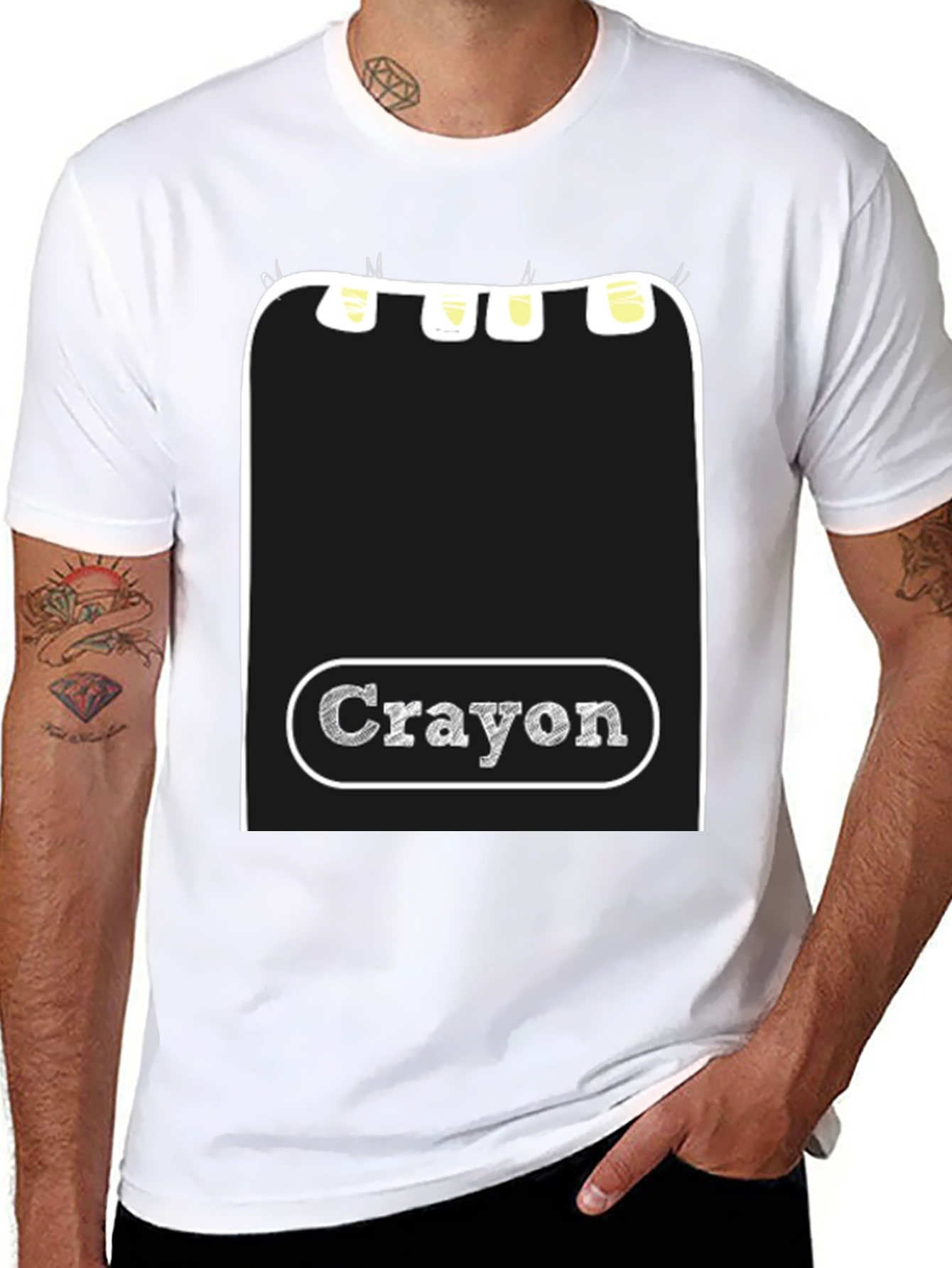 Crayon Box Graphic Tee - Creative Art Shirt