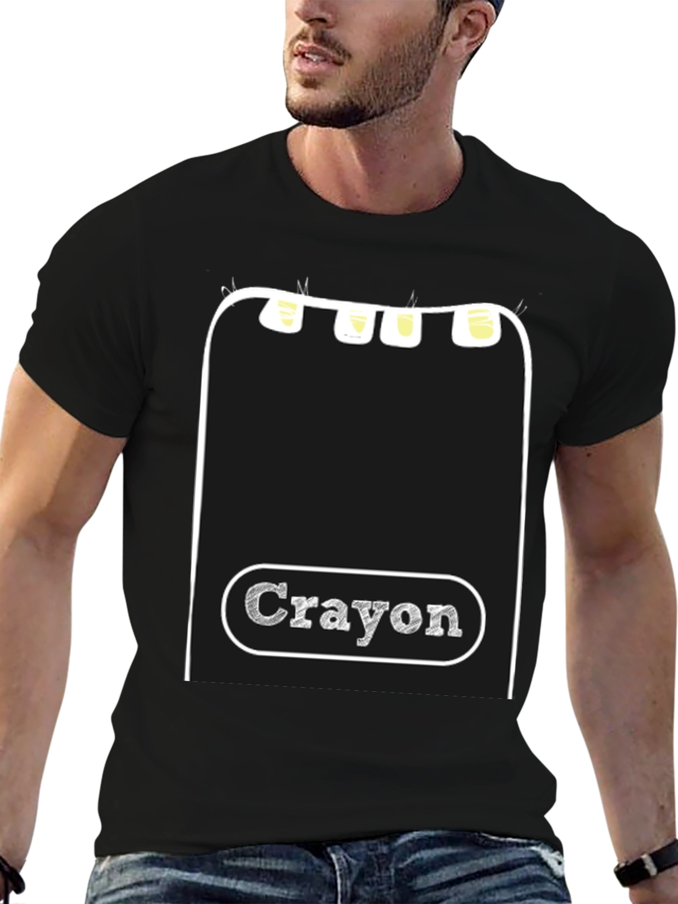 Crayon Box Graphic Tee - Creative Art Shirt