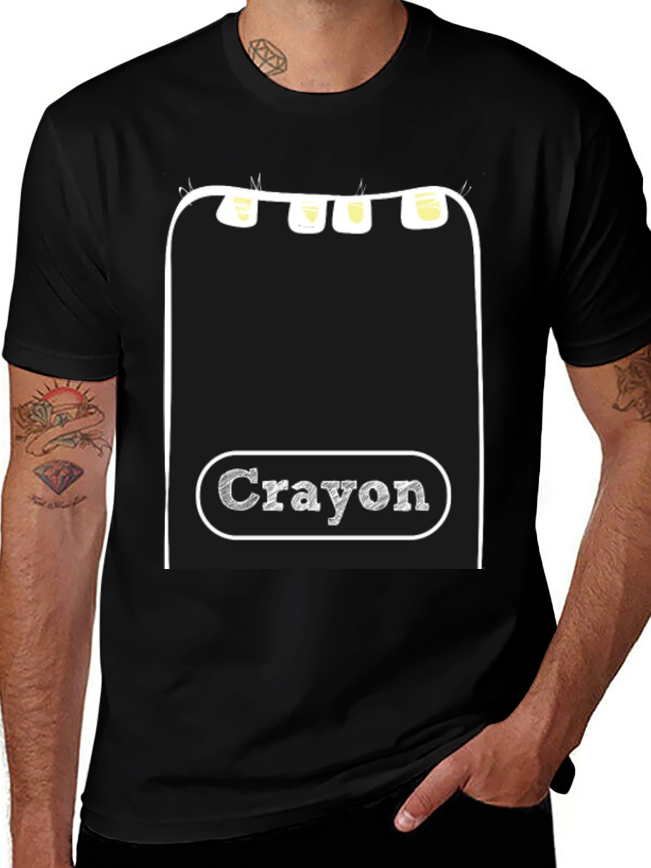 Crayon Box Graphic Tee - Creative Art Shirt