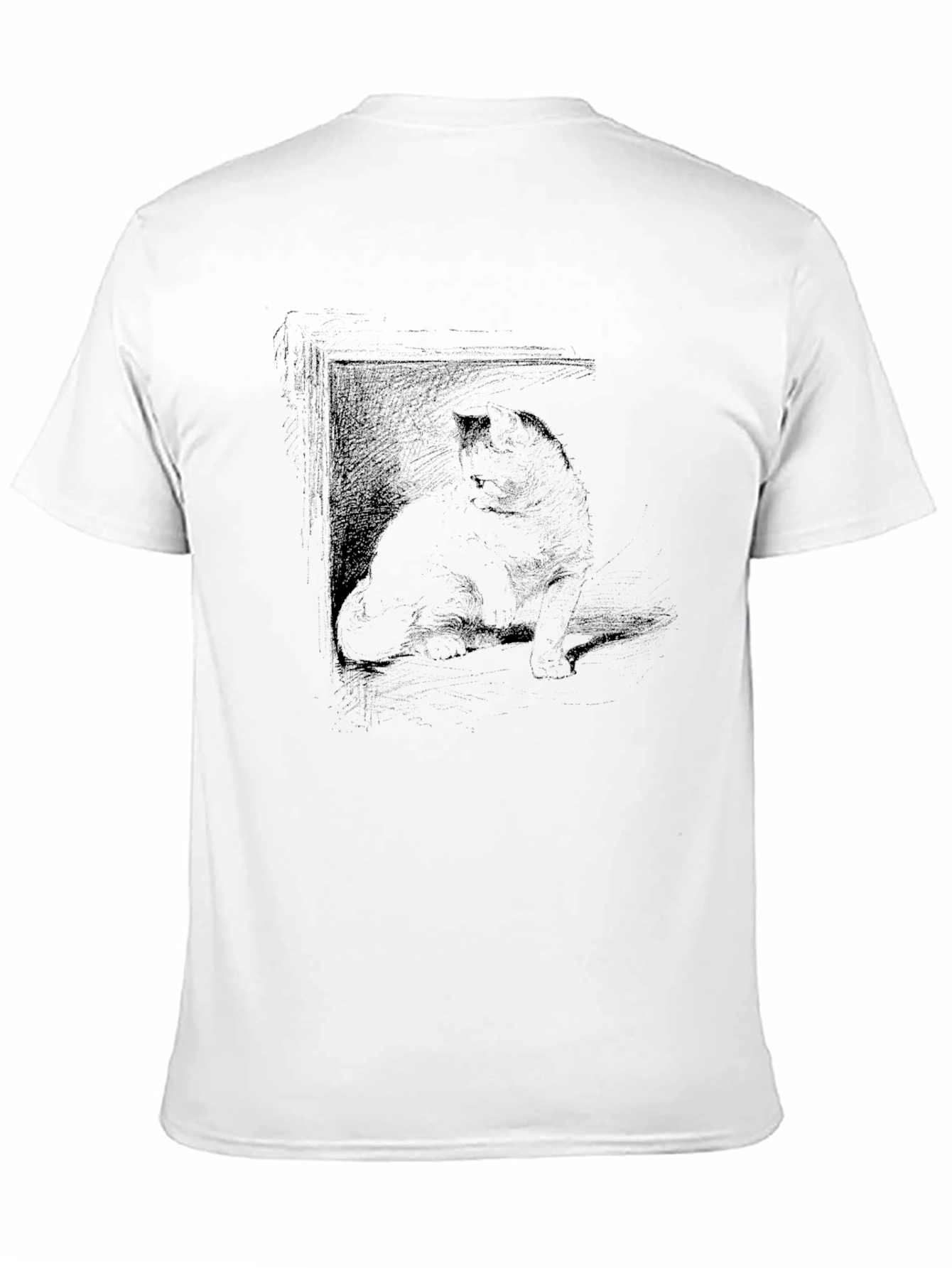 Cat Portrait Black Graphic Tee