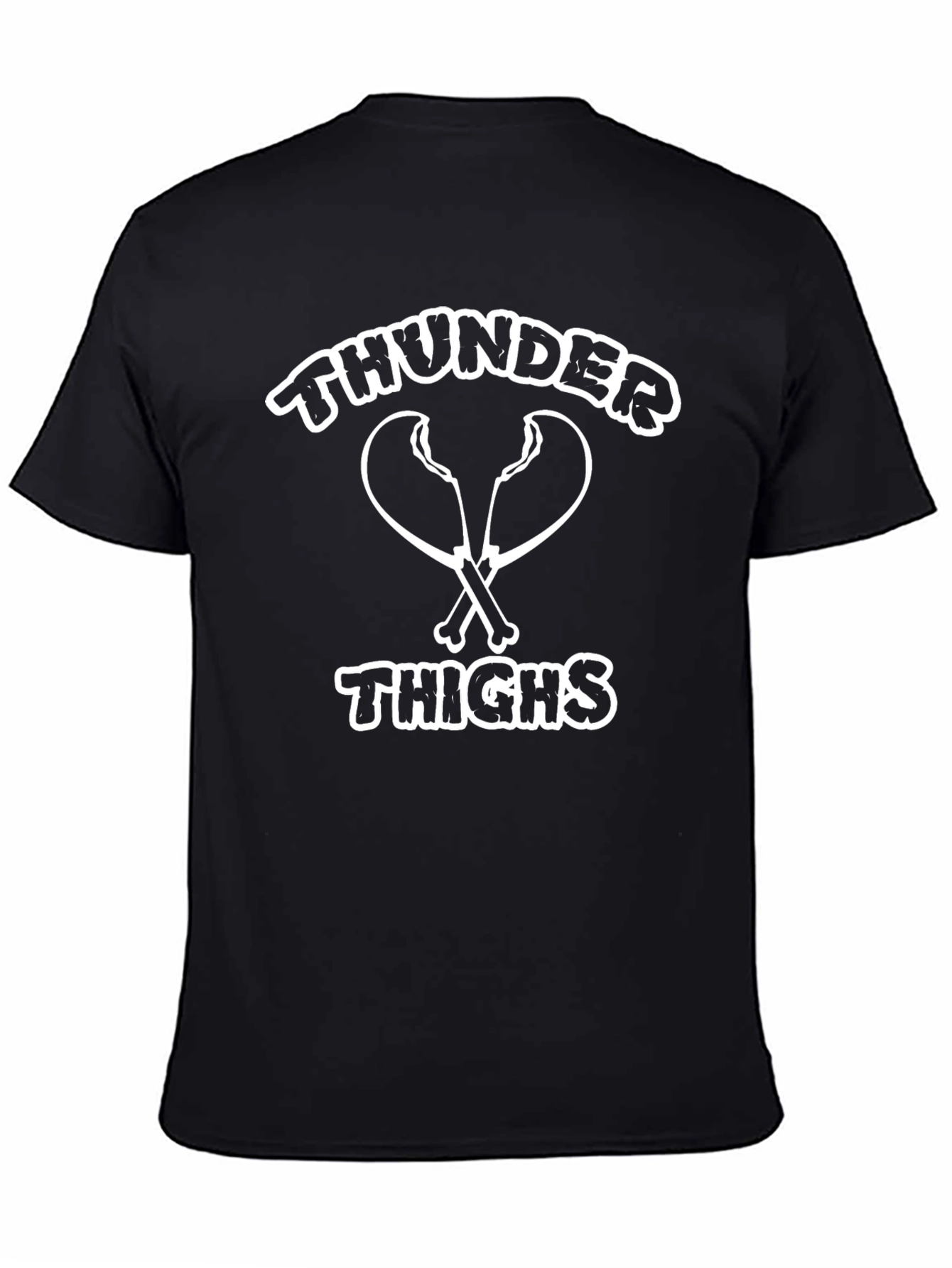 Thunder Thighs Black Graphic T-Shirt