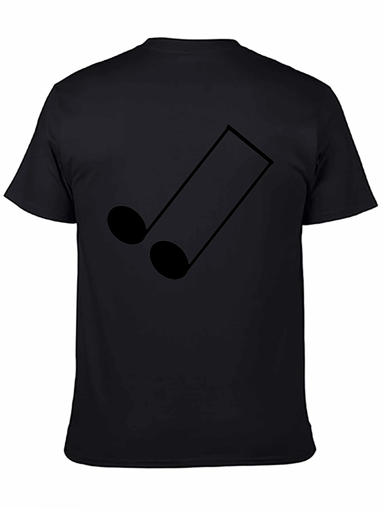 Stylish Black Music Note Graphic Tee