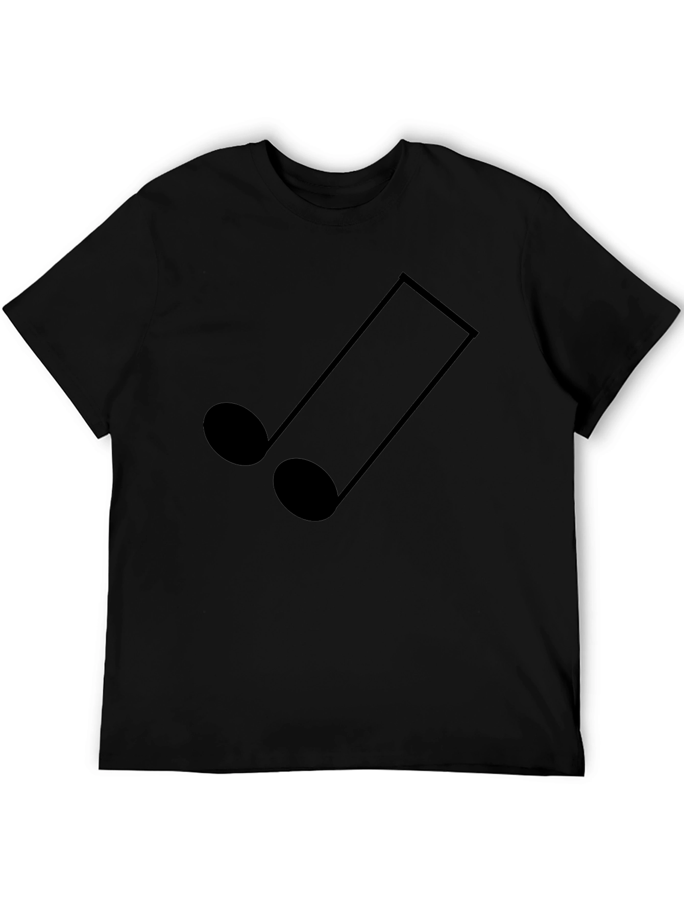Stylish Black Music Note Graphic Tee