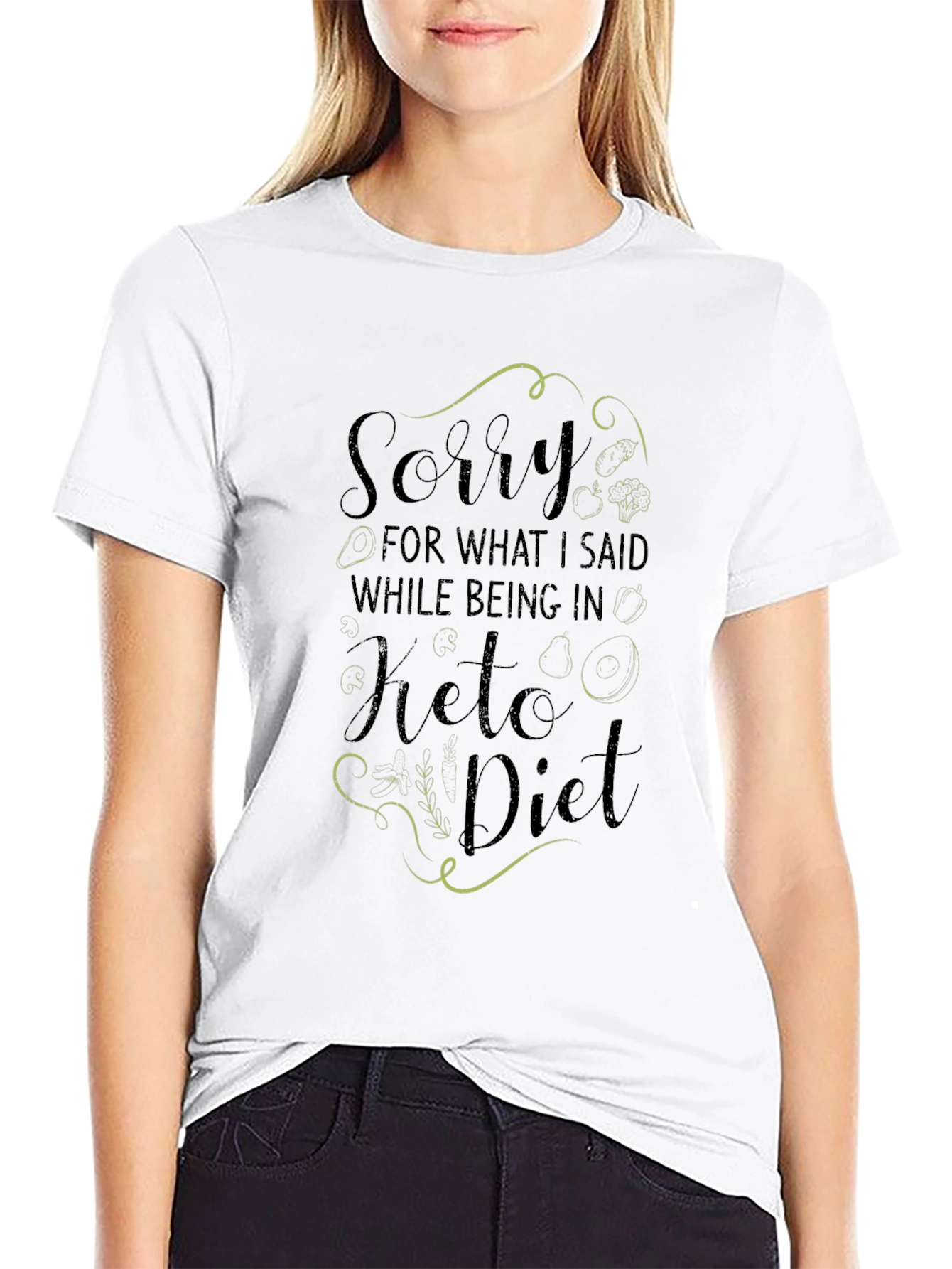 Keto Diet Sorry Funny Graphic T-Shirt